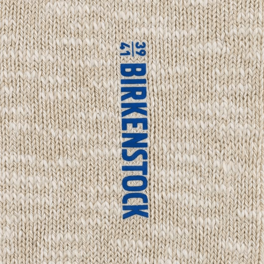 Cotton Slub Socks in Beige White