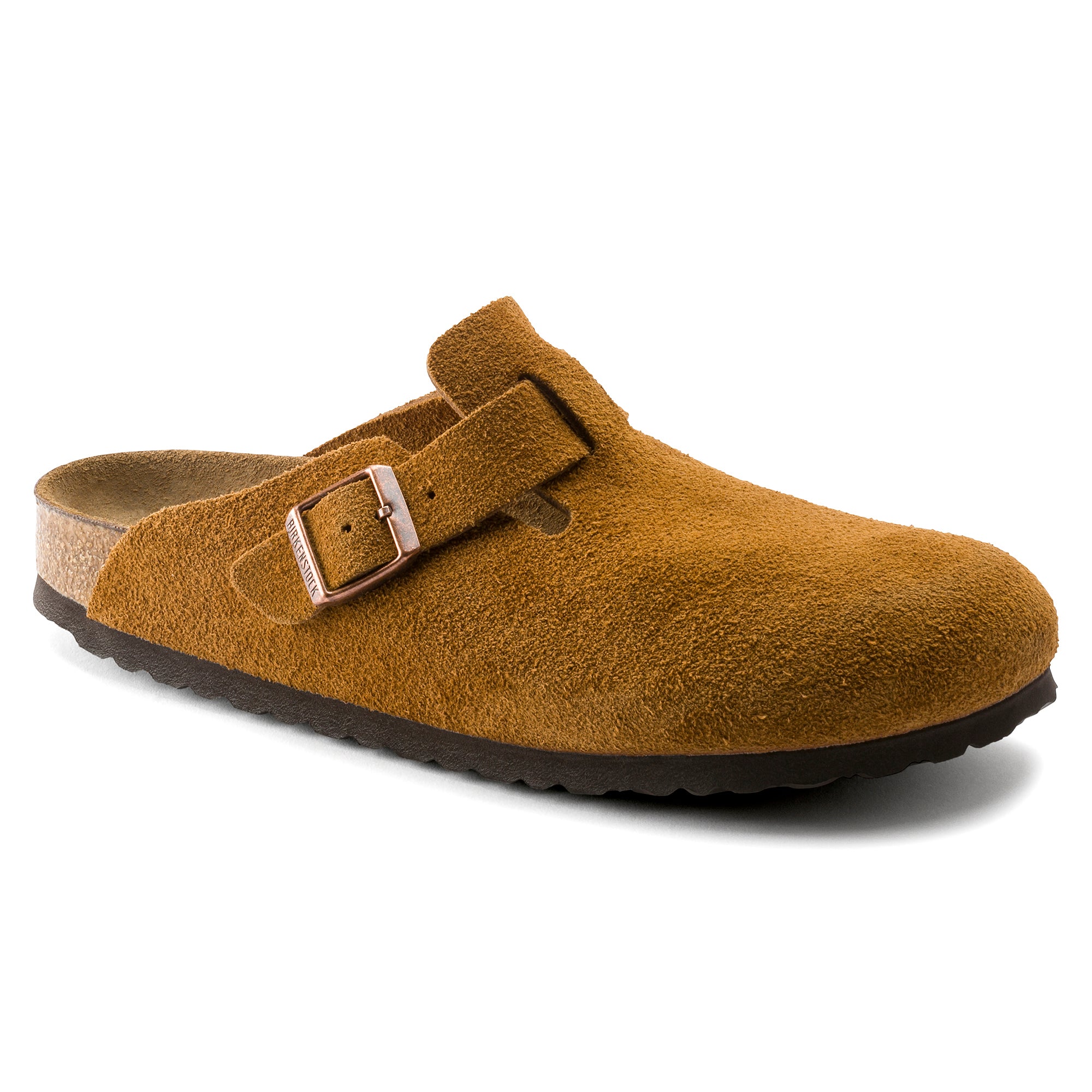 Boston Suede Leather in Mink (Soft Footbed)