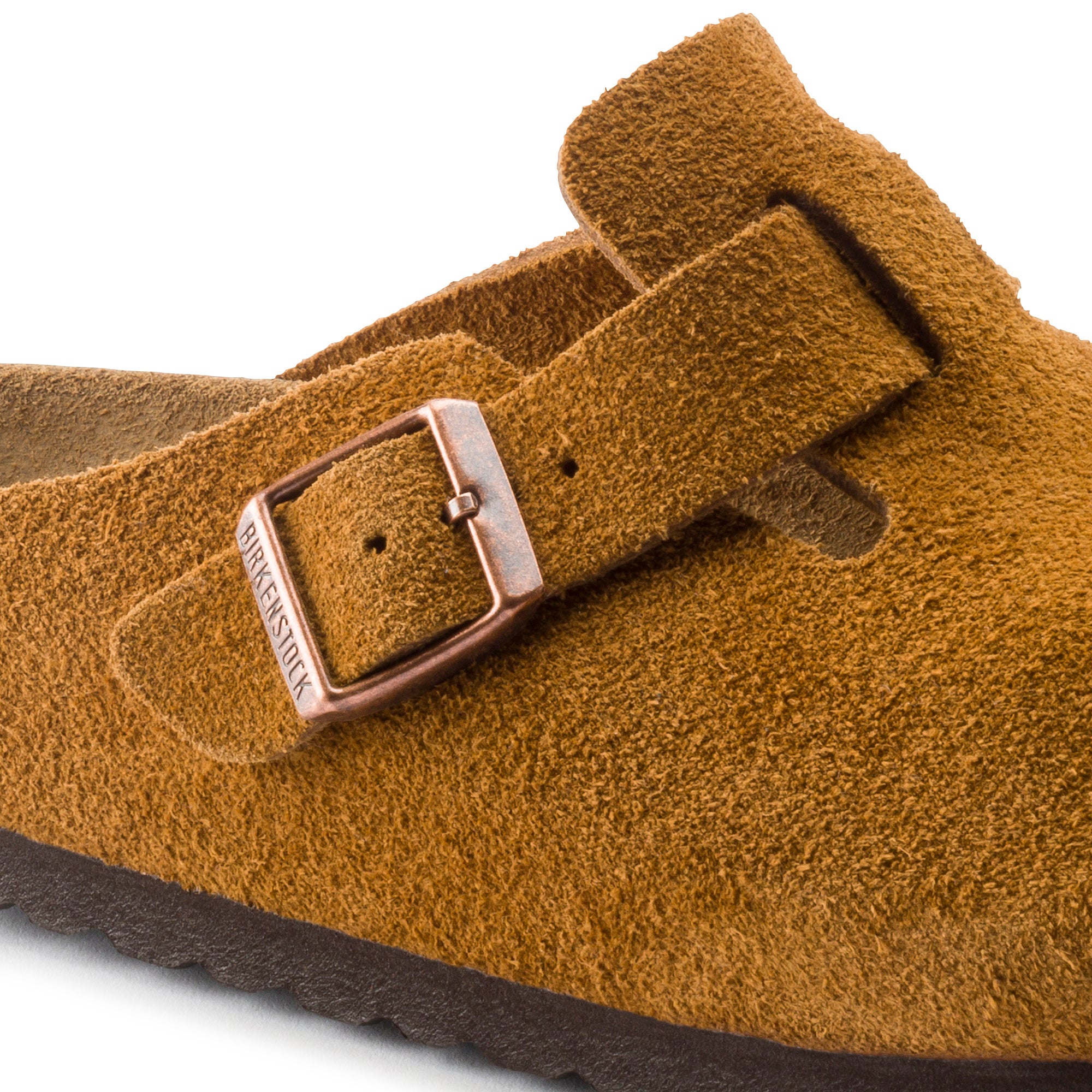 Boston Suede Leather in Mink (Soft Footbed)
