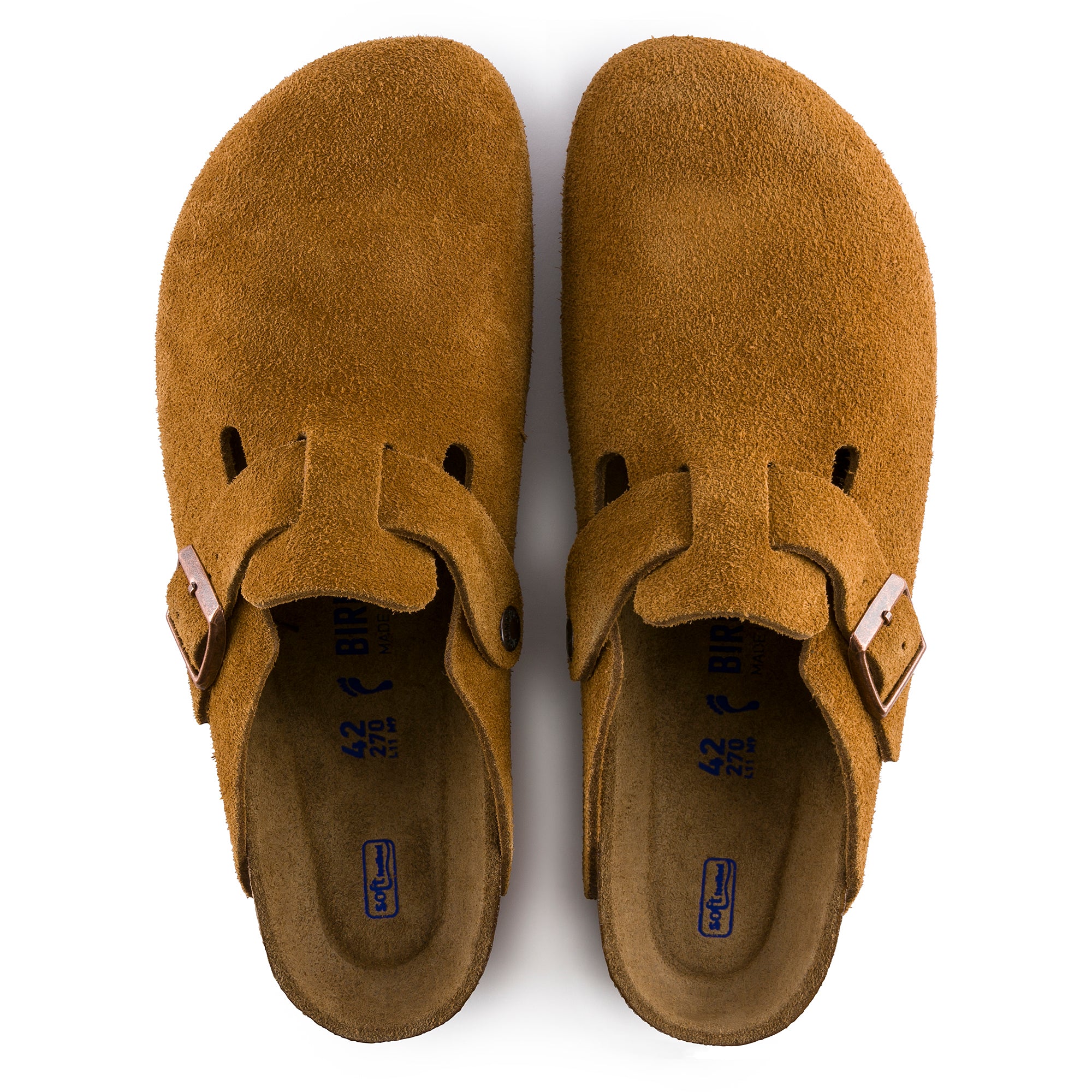 Boston Suede Leather in Mink (Soft Footbed)