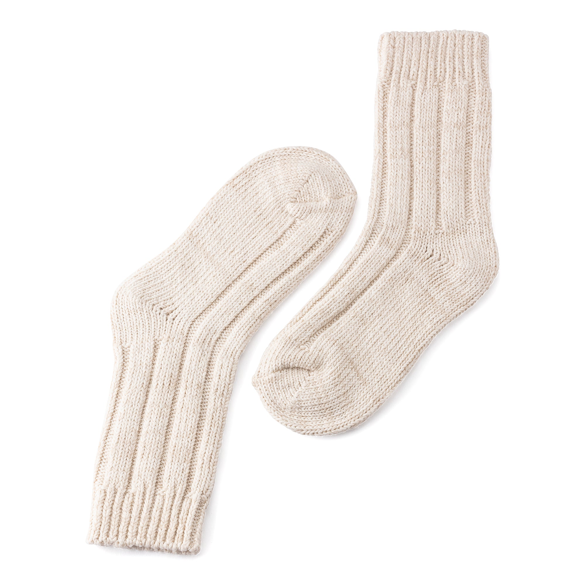 Cotton Twist Socks in Off-White