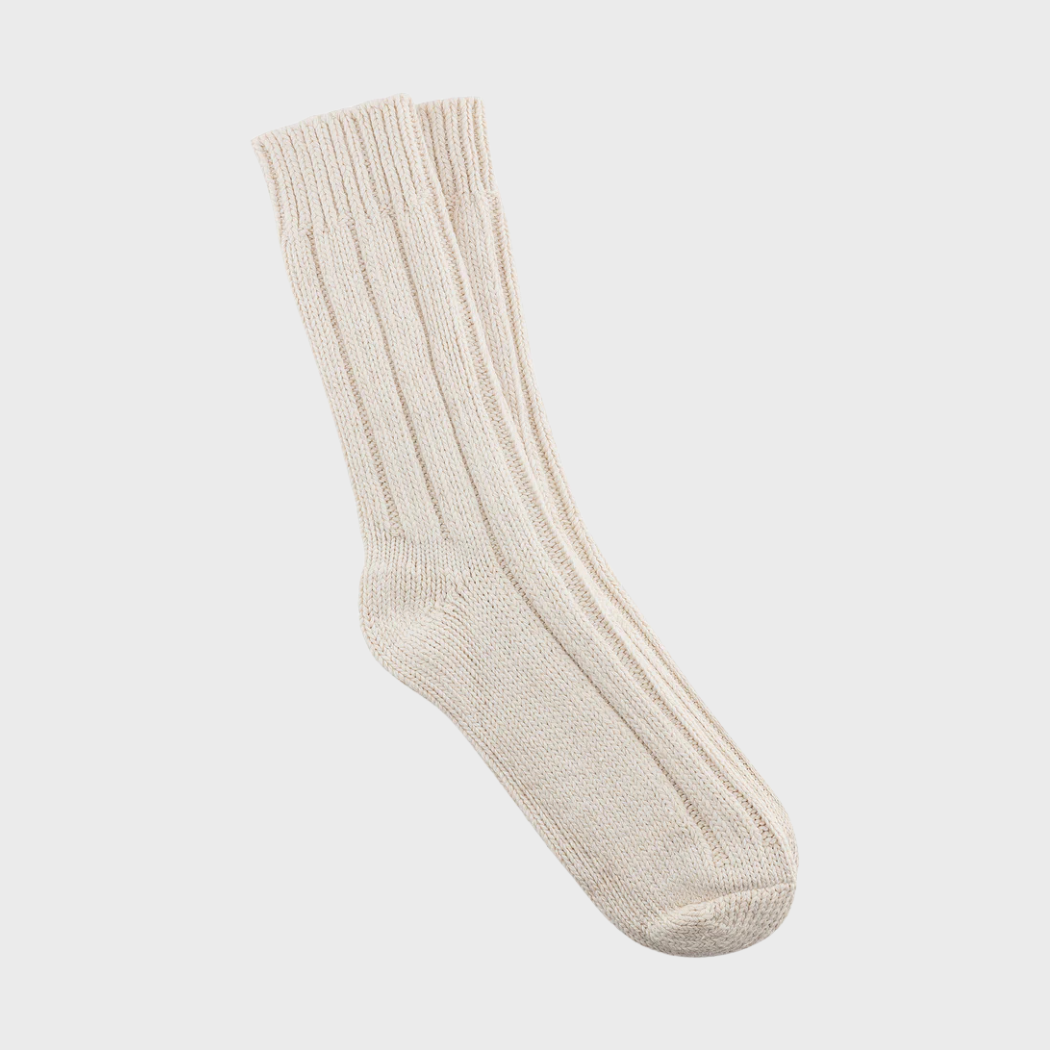 Cotton Twist Socks in Off-White