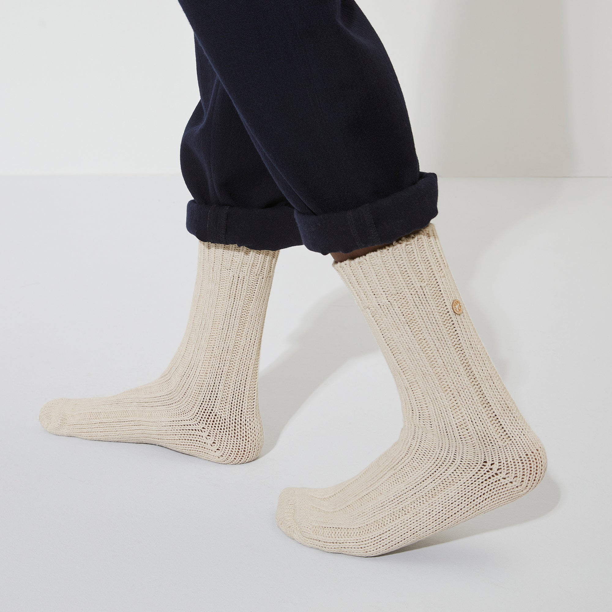 Cotton Twist Socks in Off-White