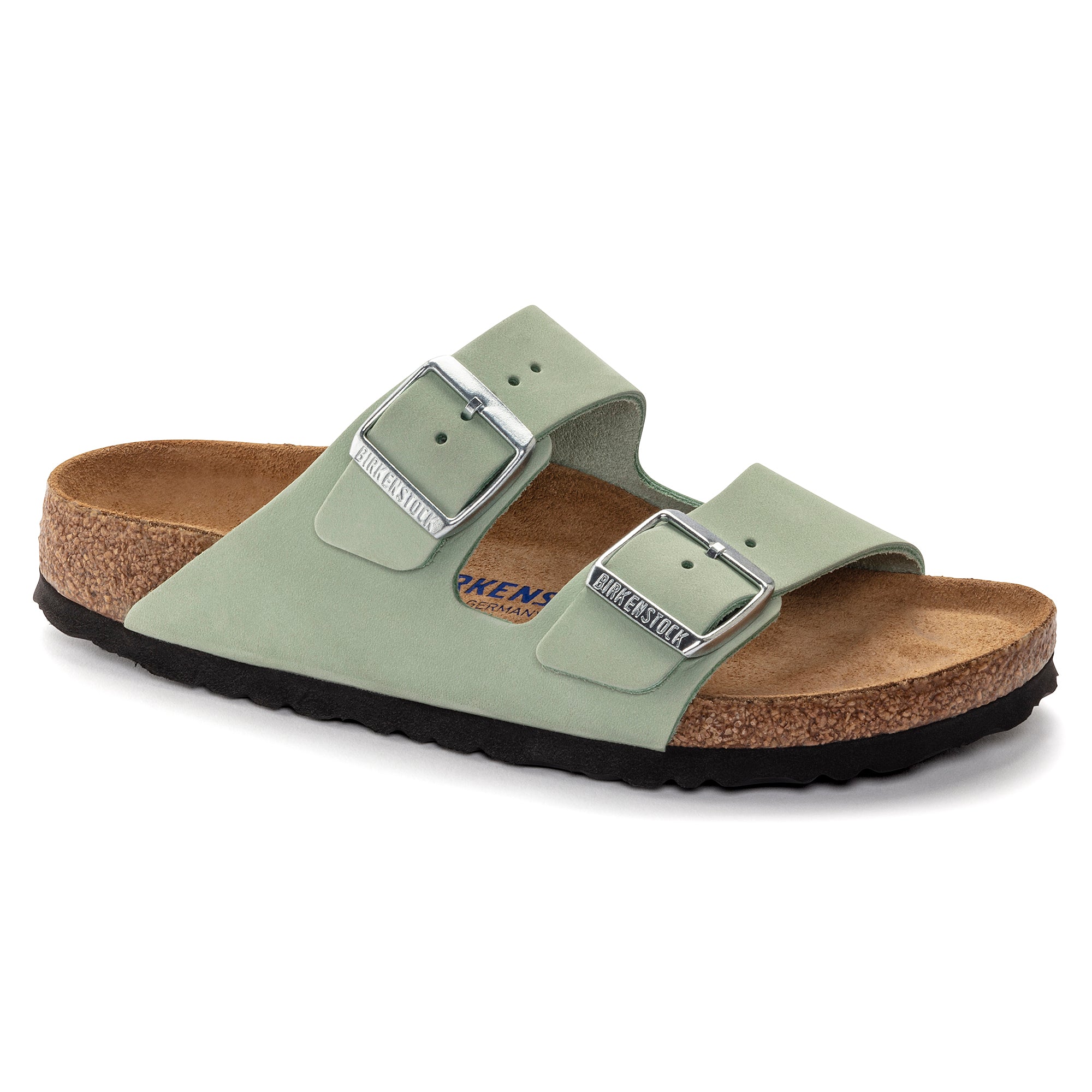 Arizona Nubuck Leather in Matcha (Soft Footbed)