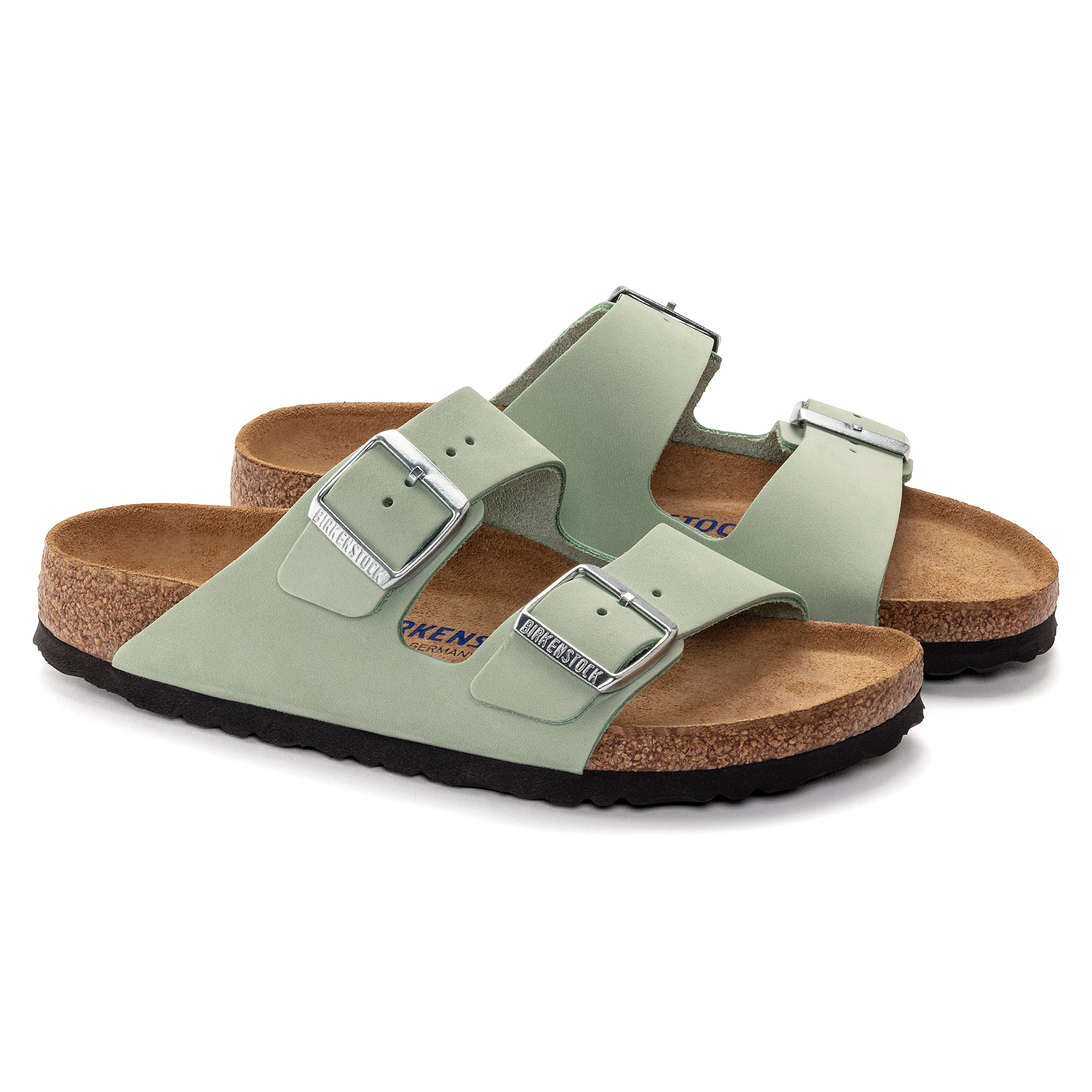 Arizona Nubuck Leather in Matcha (Soft Footbed)