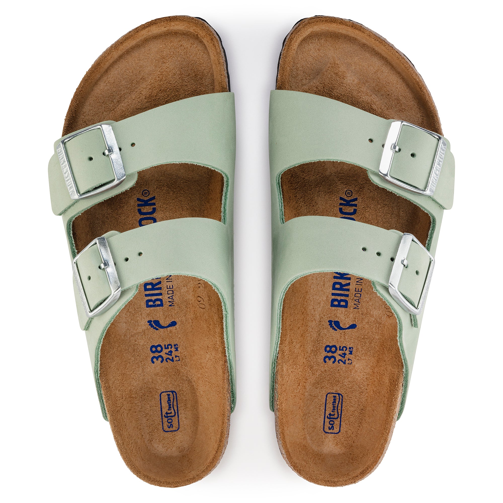 Arizona Nubuck Leather in Matcha (Soft Footbed)