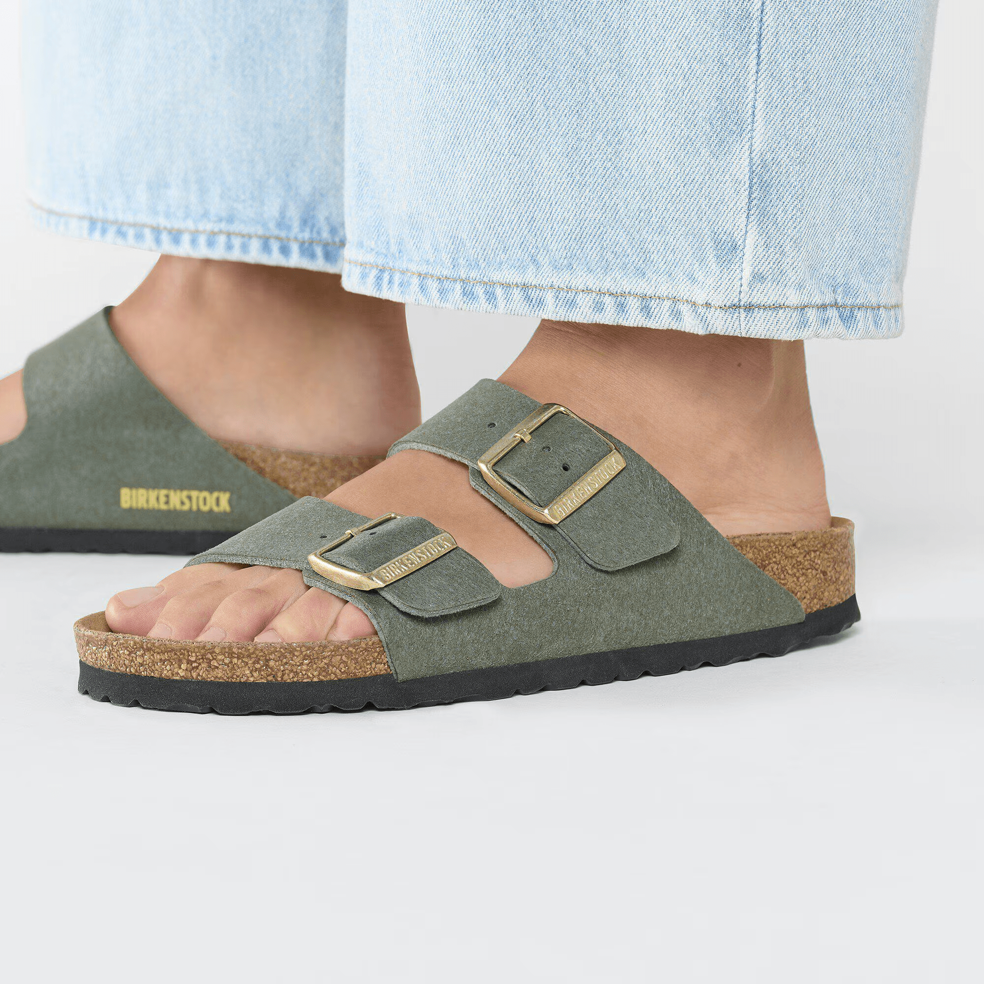 Arizona Synthetic in Soft Birki Vegan Thyme - Milu James St