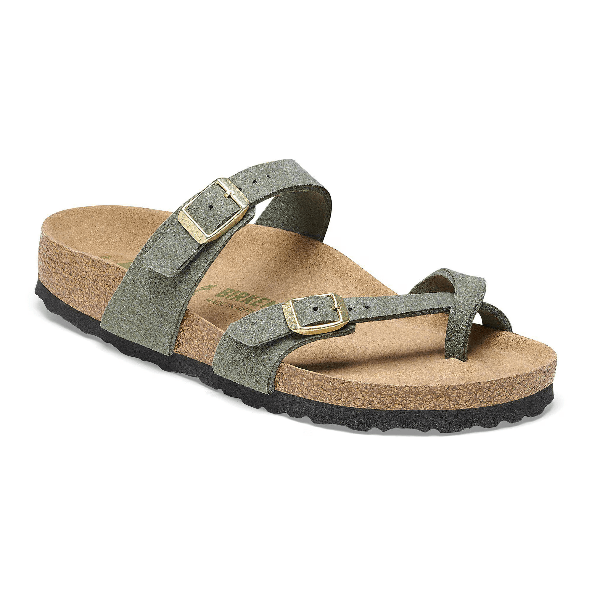 Mayari Synthetic in Soft Birki Vegan Thyme - Milu James St