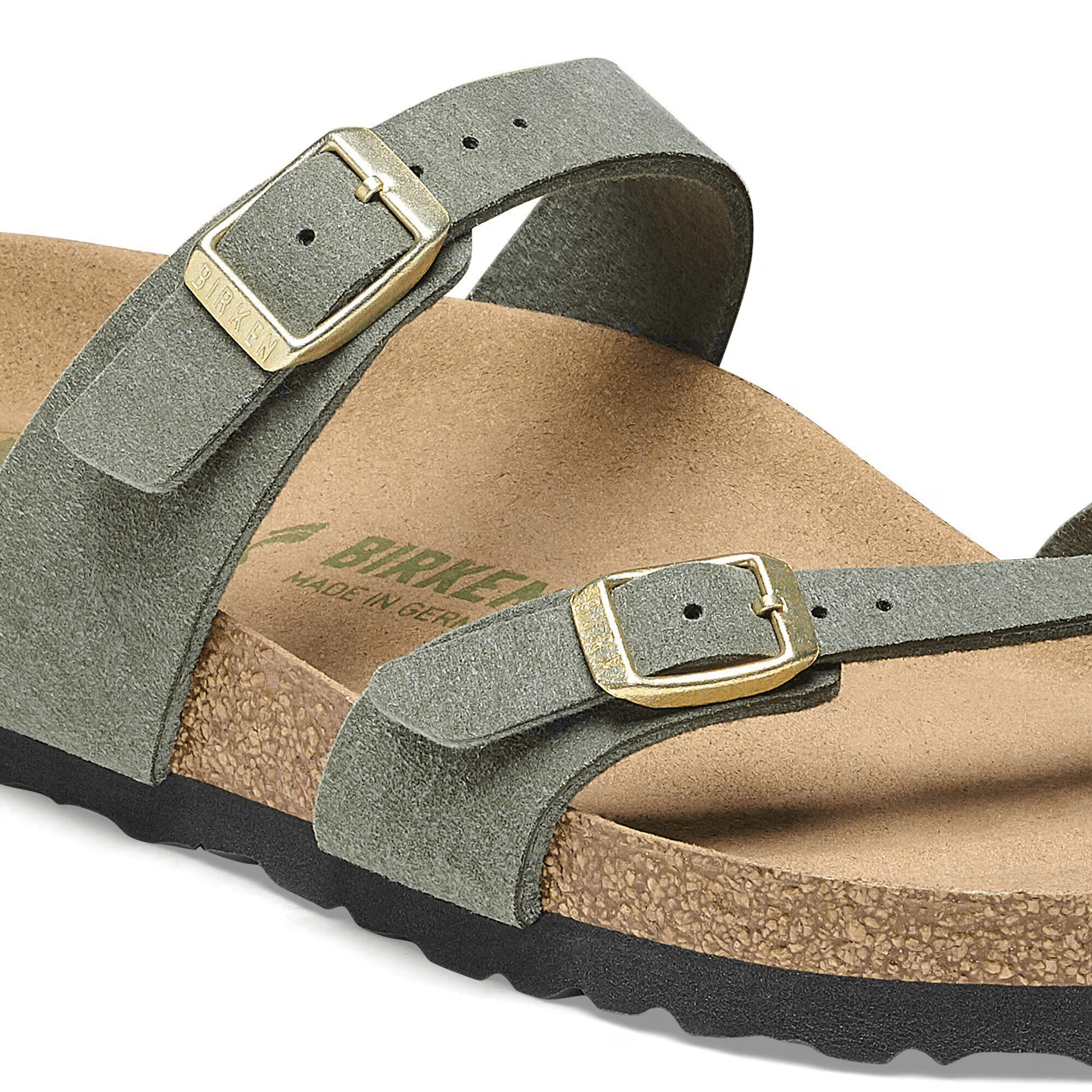 Mayari Synthetic in Soft Birki Vegan Thyme - Milu James St
