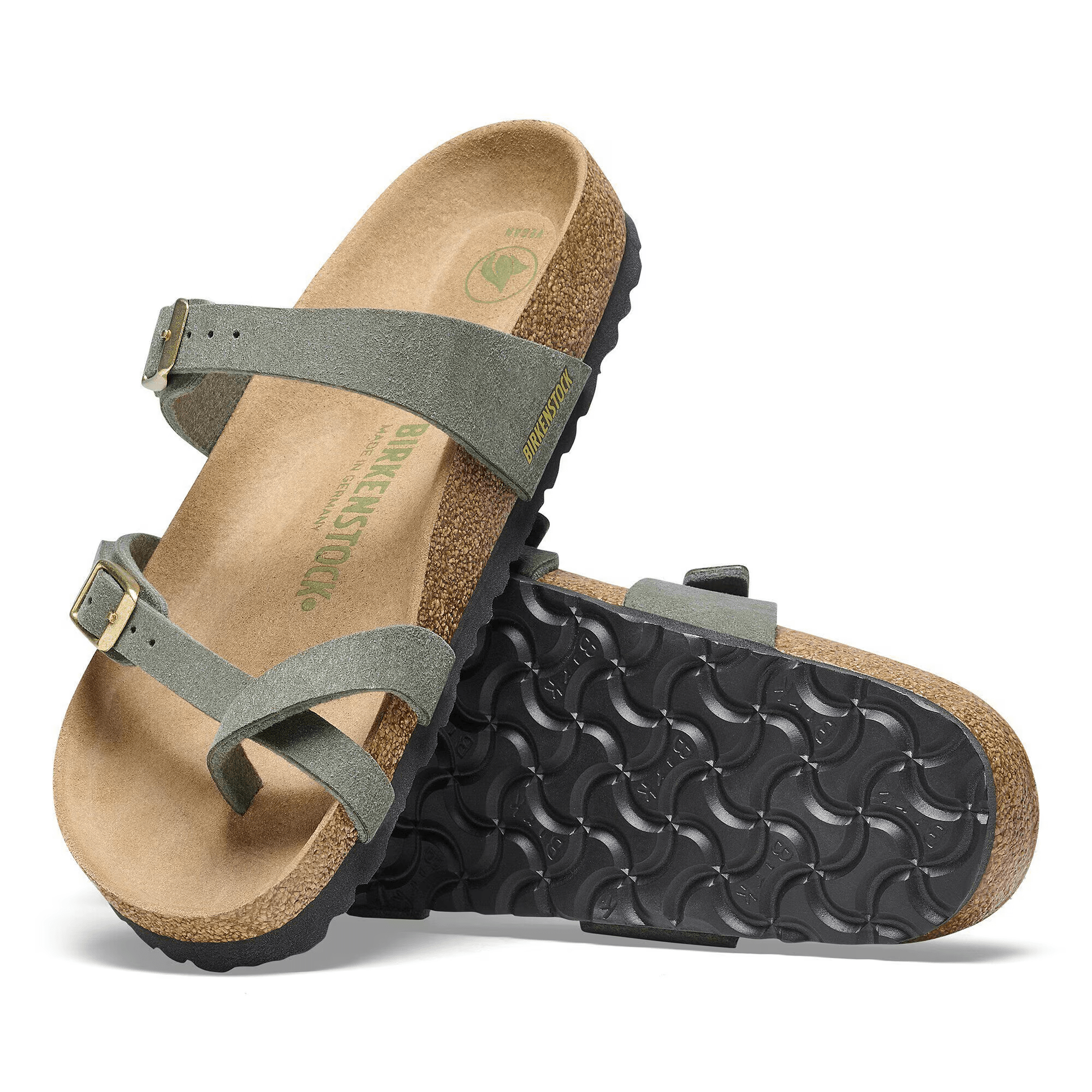 Mayari Synthetic in Soft Birki Vegan Thyme - Milu James St