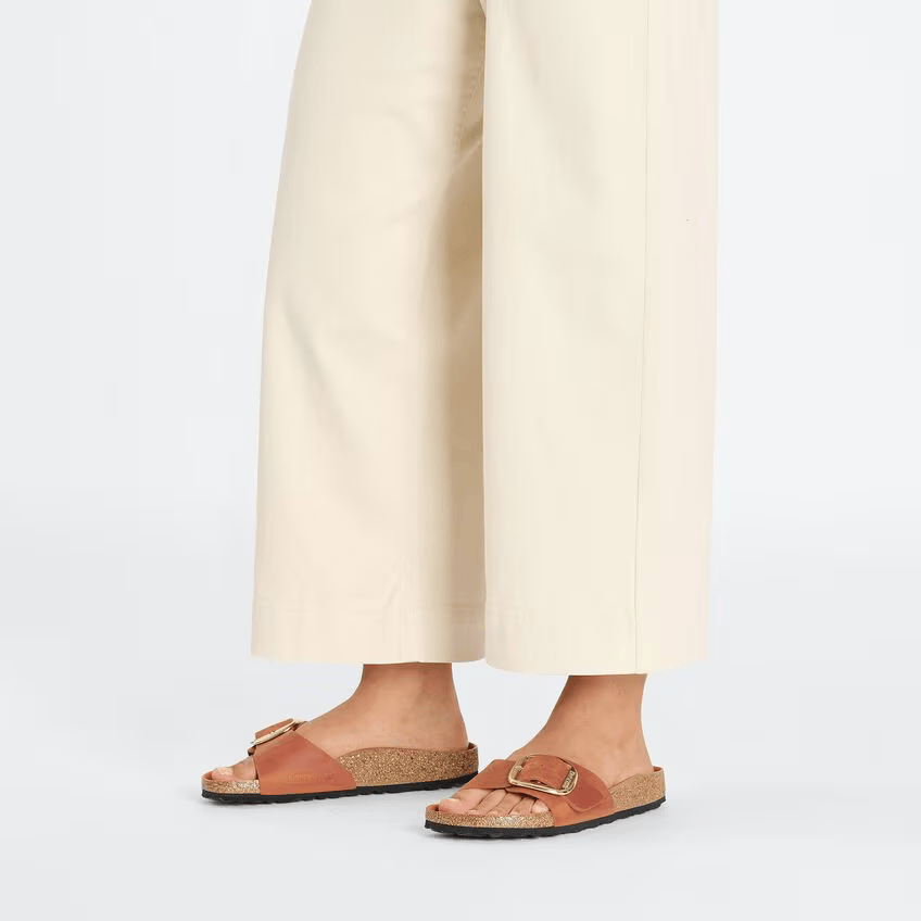 Madrid Big Buckle Oiled Leather in Burnt Orange