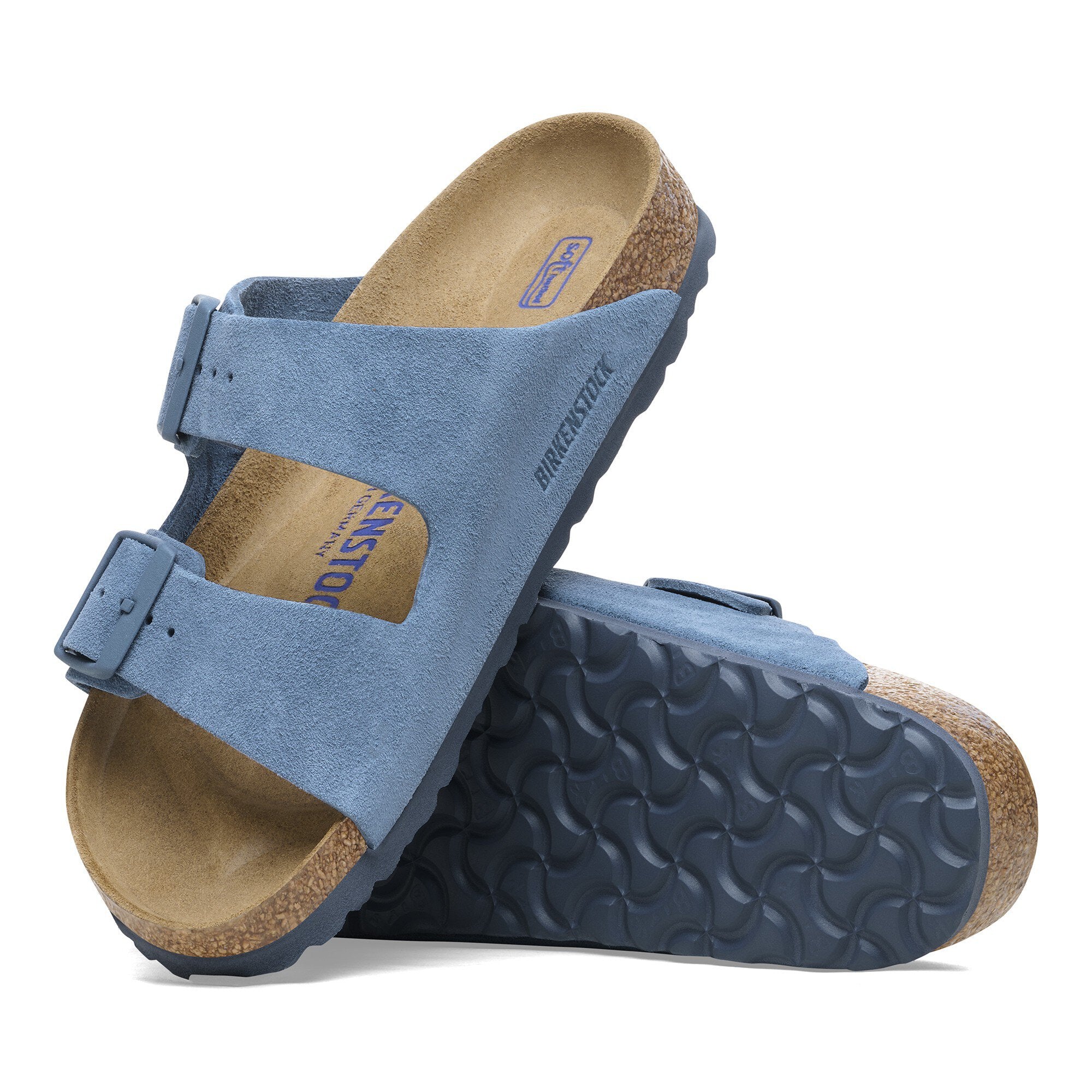 Arizona Suede Leather in Elemental Blue (Soft Footbed - Suede Lined)