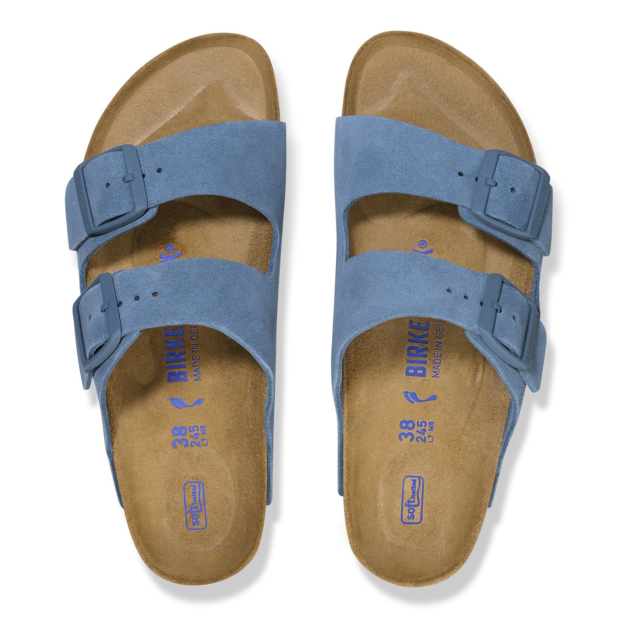 Arizona Suede Leather in Elemental Blue (Soft Footbed - Suede Lined)