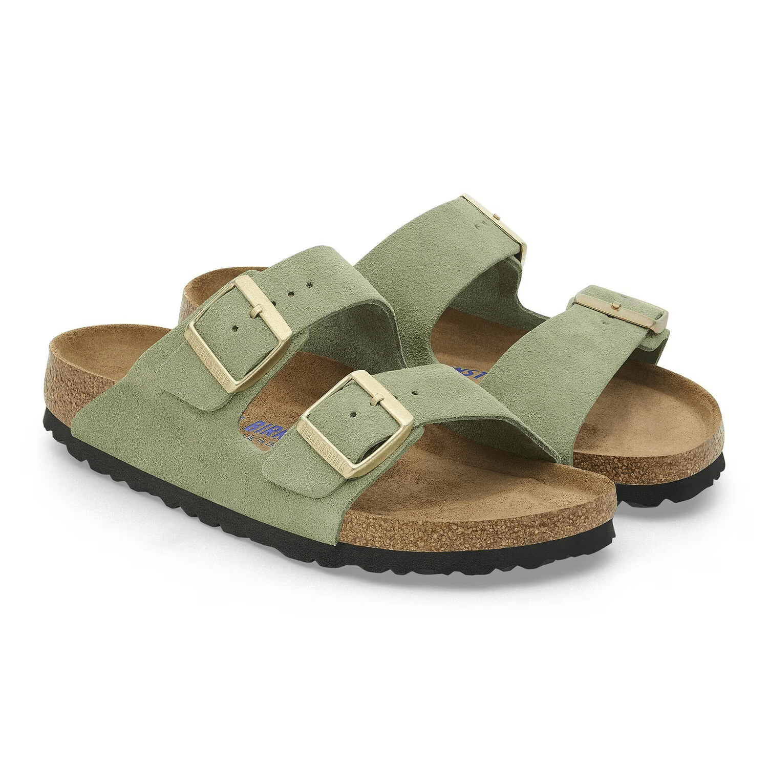 Arizona Suede Leather in Green Tea (Soft Footbed)