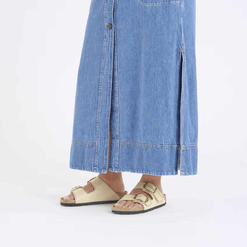 Arizona Big Buckle Textile in Raffia Natural