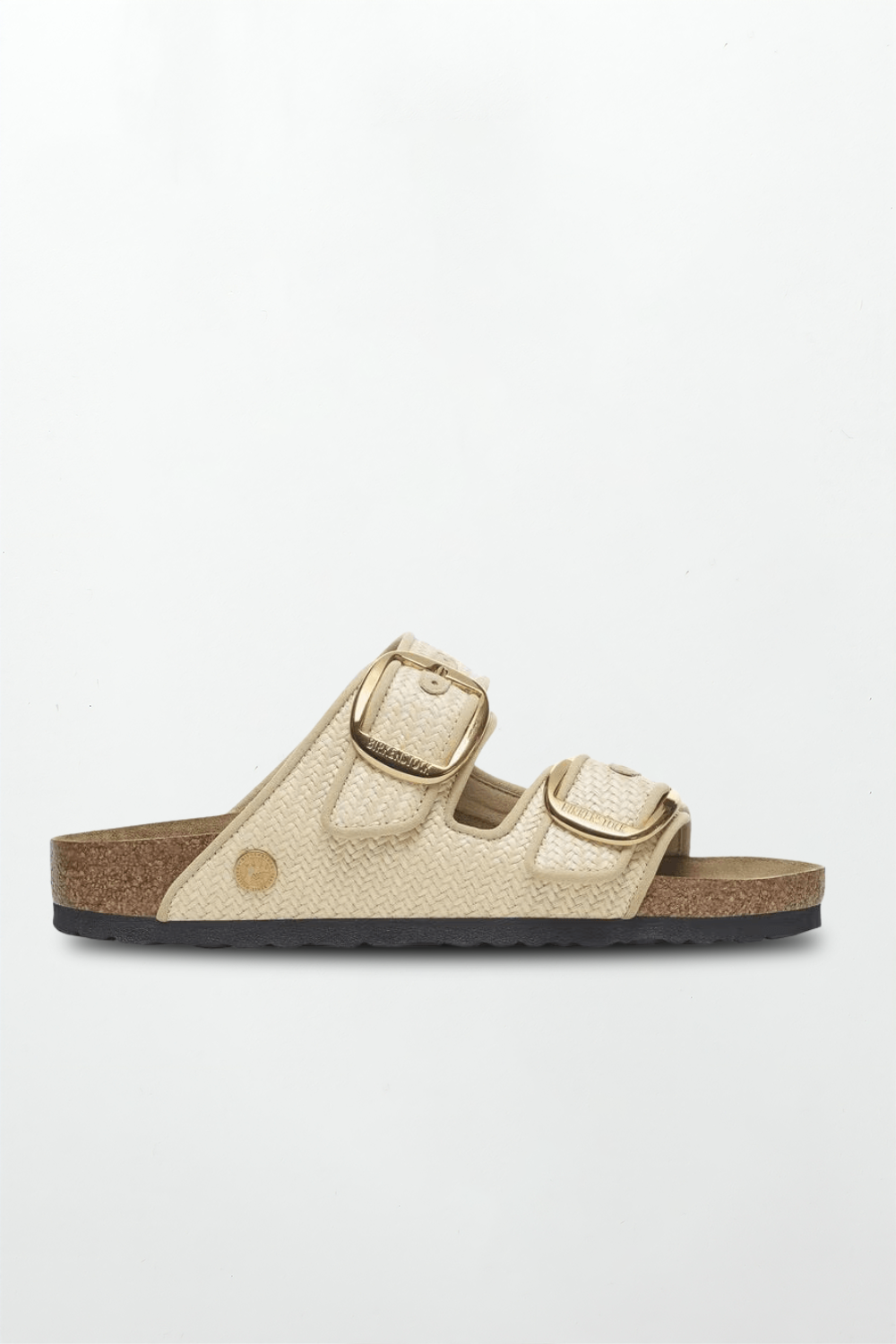 Arizona Big Buckle Textile in Raffia Natural