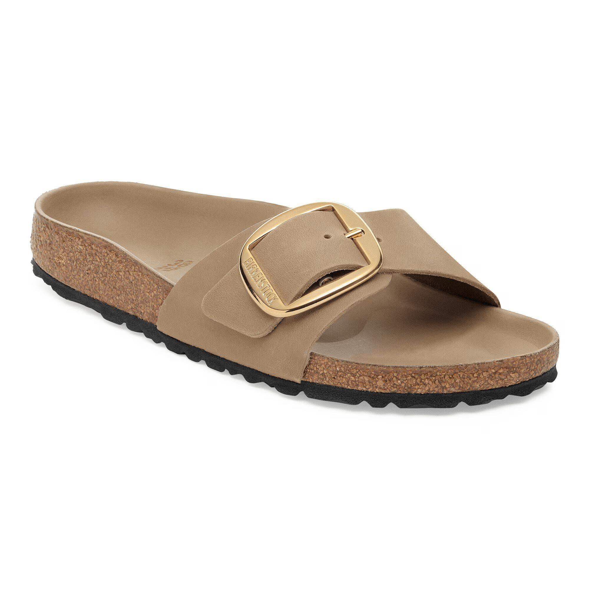Madrid Big Buckle Oiled Leather in Tabacco Brown - Milu James St