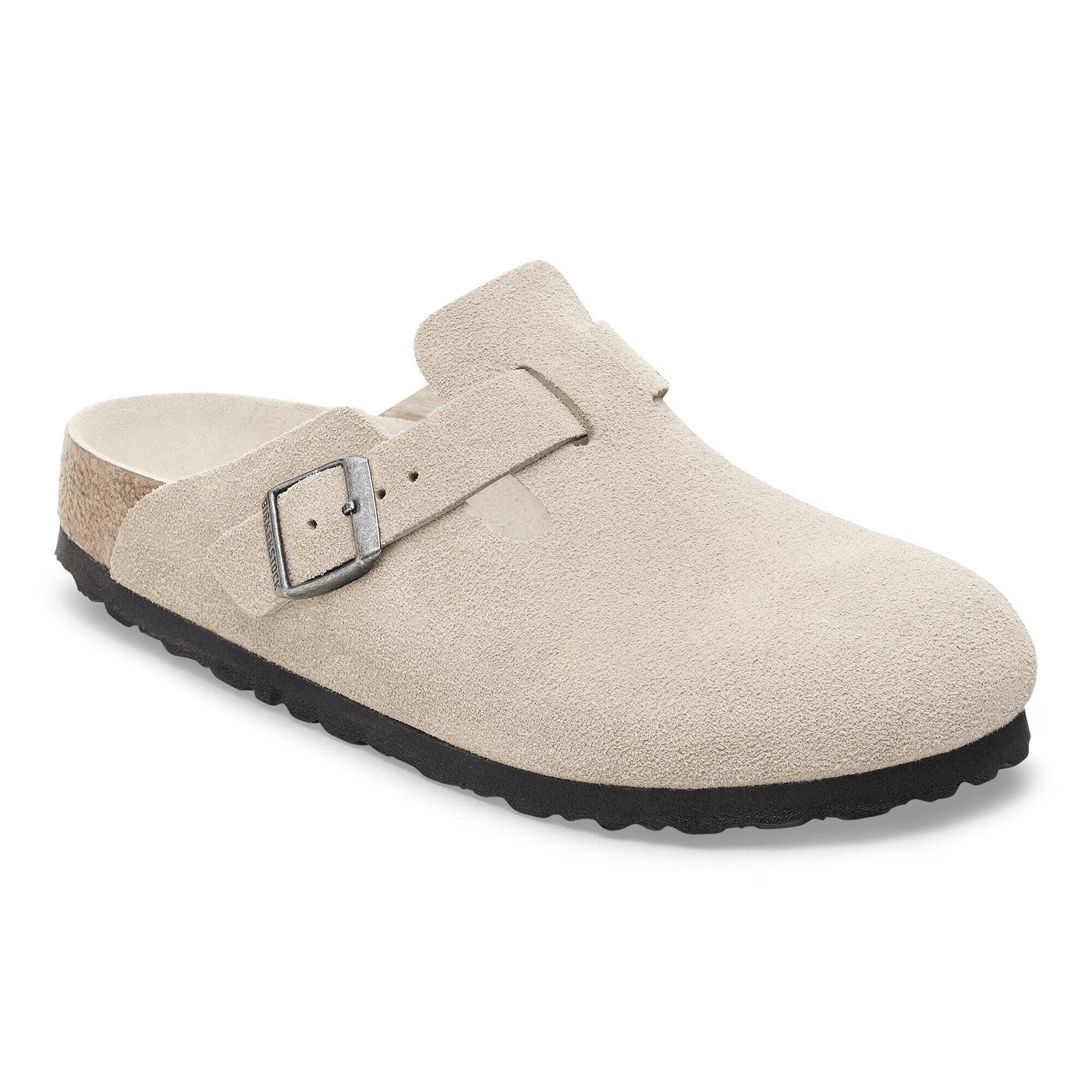 Boston Suede Leather in Oyster Tonal (Soft Footbed) - Milu James St