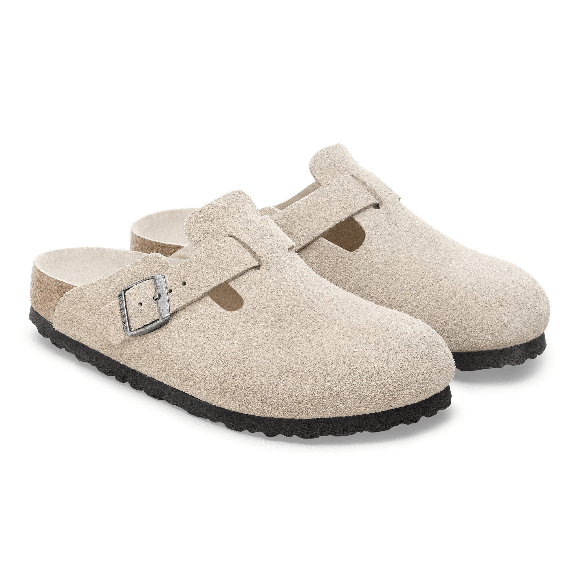 Boston Suede Leather in Oyster Tonal (Soft Footbed)