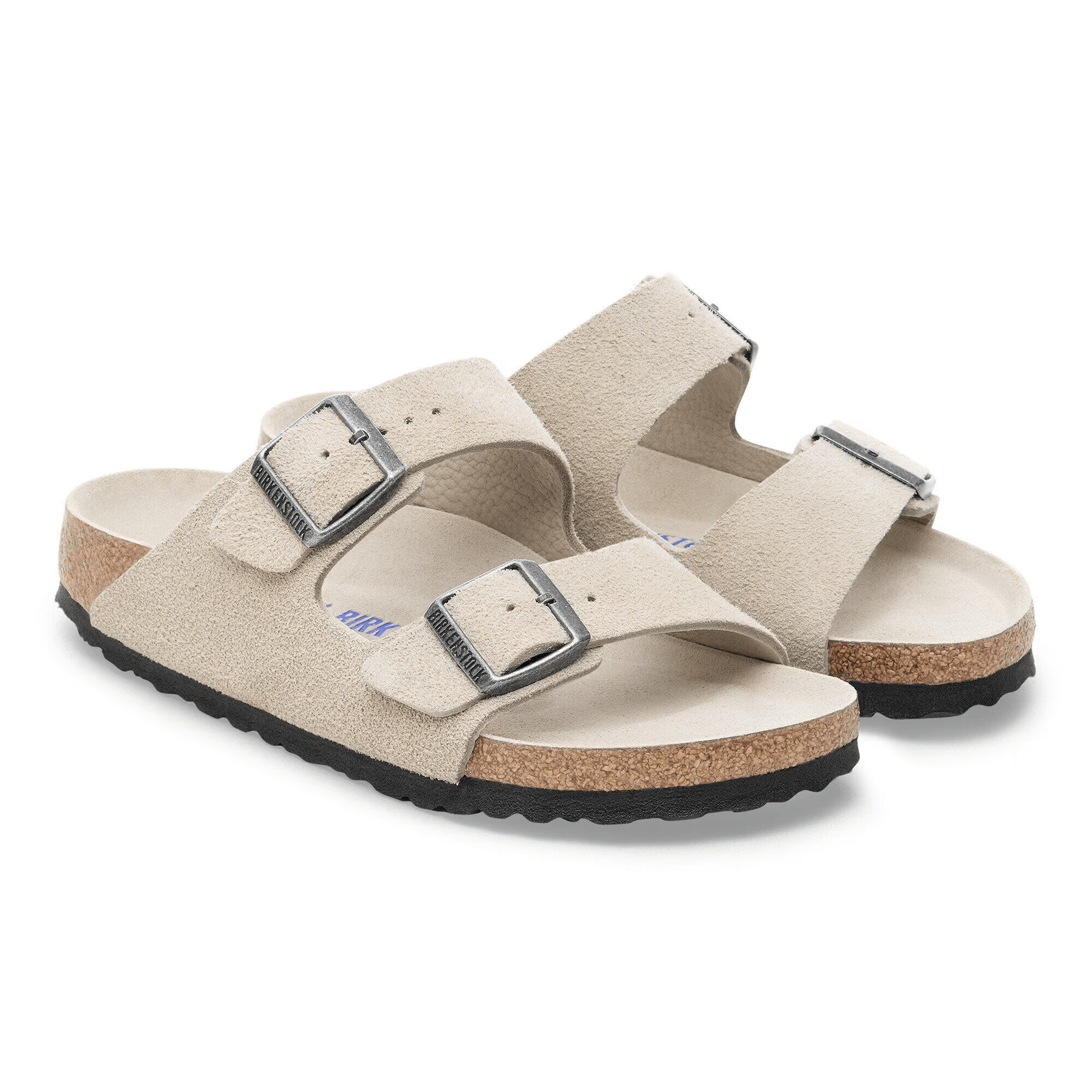 Arizona Suede Leather in Oyster Tonal (Soft Footbed)