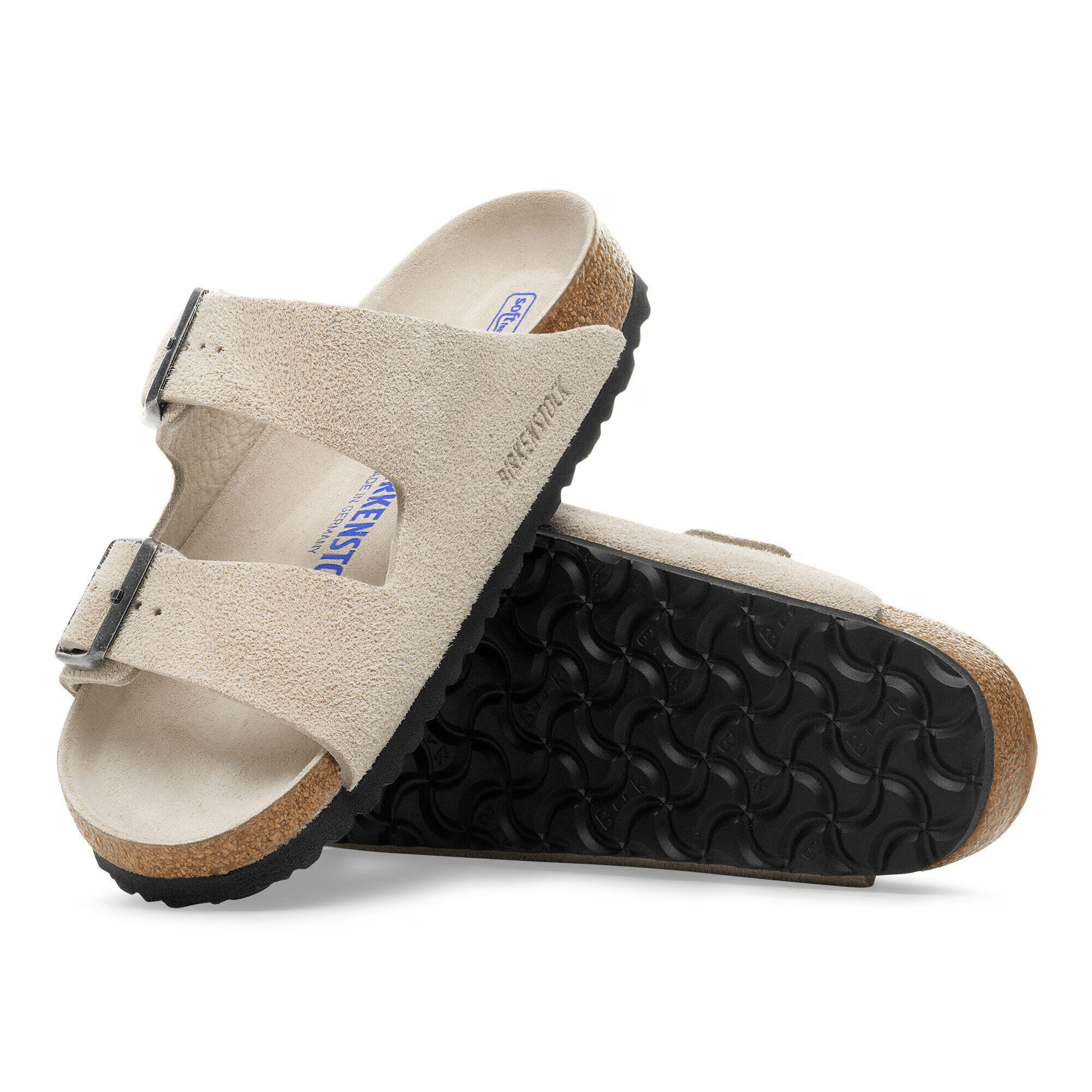 Arizona Suede Leather in Oyster Tonal (Soft Footbed) - Milu James St
