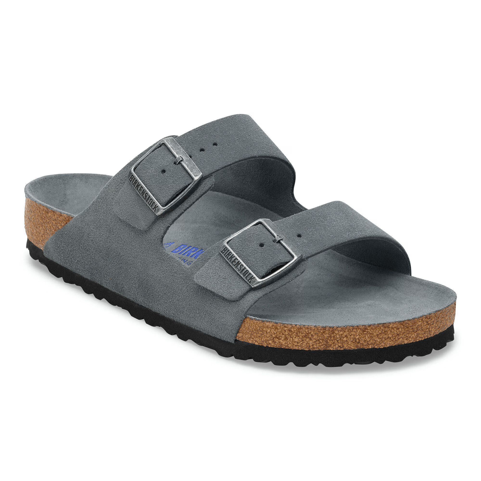 Arizona Suede Leather in Basalt Grey Tonal (Soft Footbed) - Milu James St