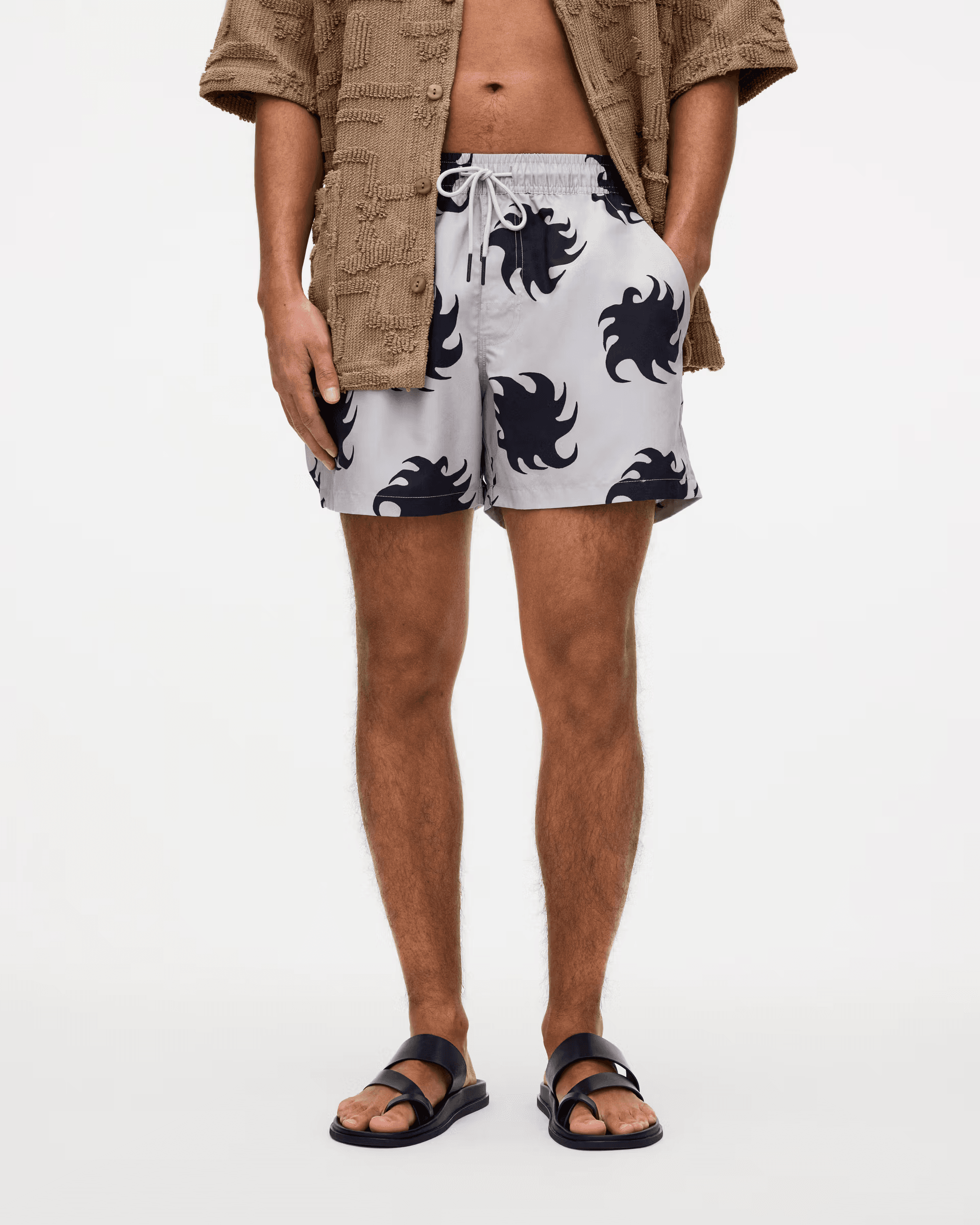 Swim Shorts in Gravel Ember