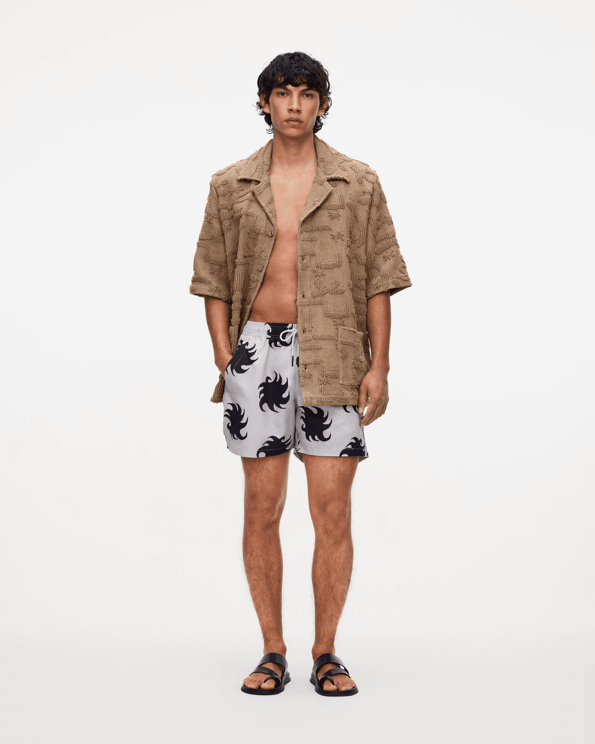 Swim Shorts in Gravel Ember
