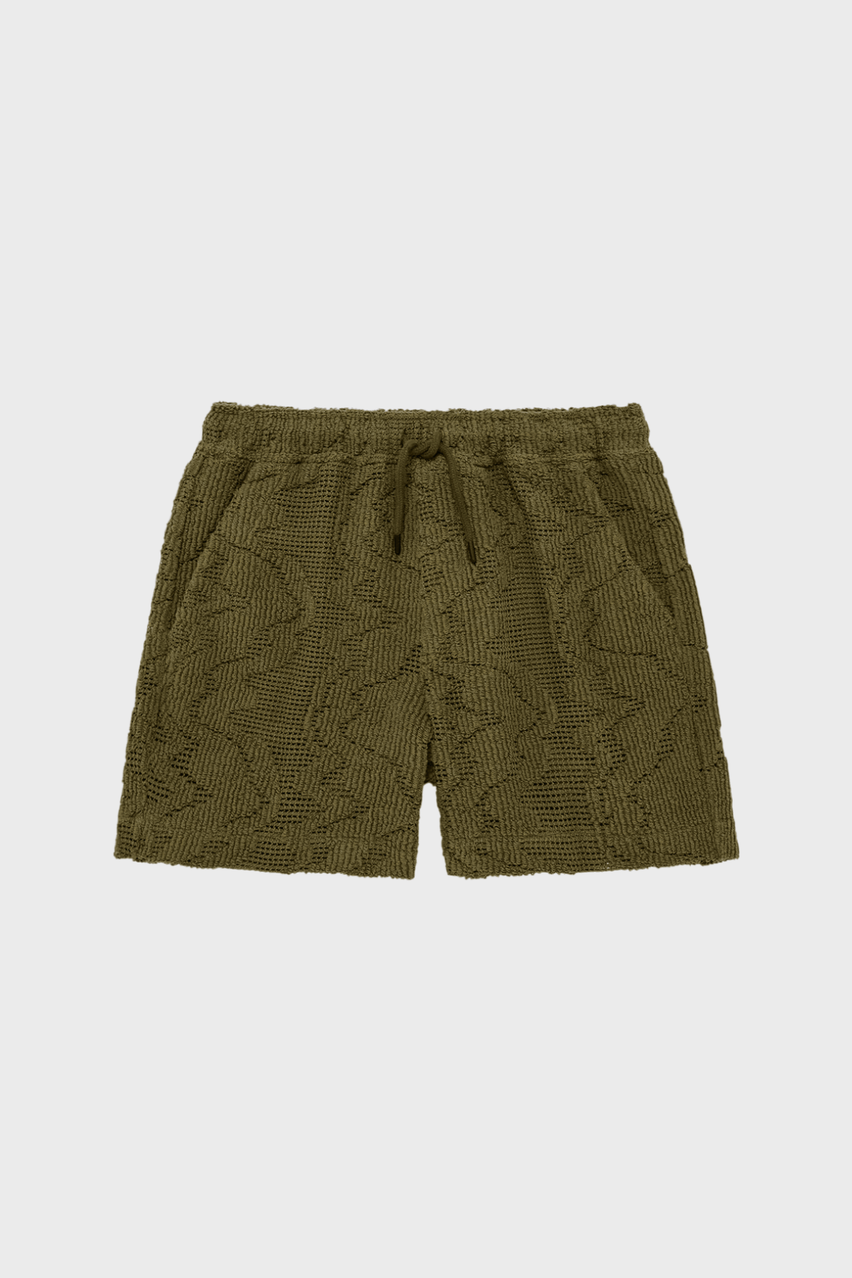 Crochet Shorts in Pine Verve