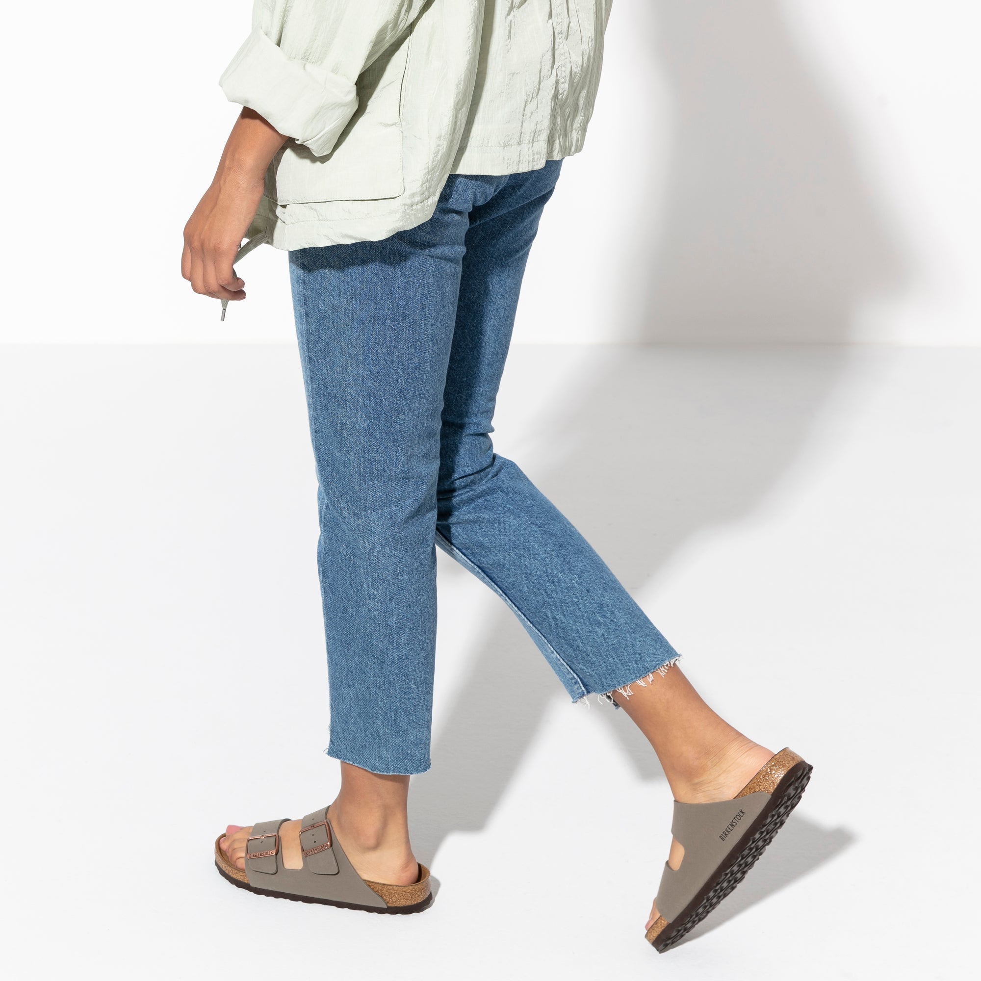 Arizona BirkiBuc in Stone (Classic Footbed - Suede Lined) - Milu James St