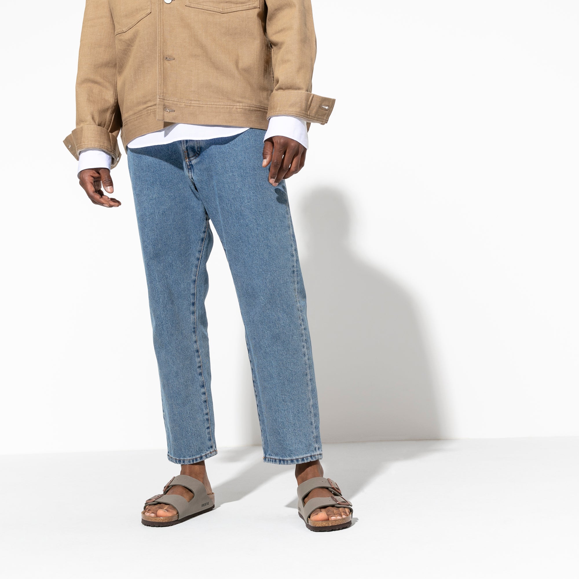 Arizona BirkiBuc in Stone (Classic Footbed - Suede Lined) - Milu James St