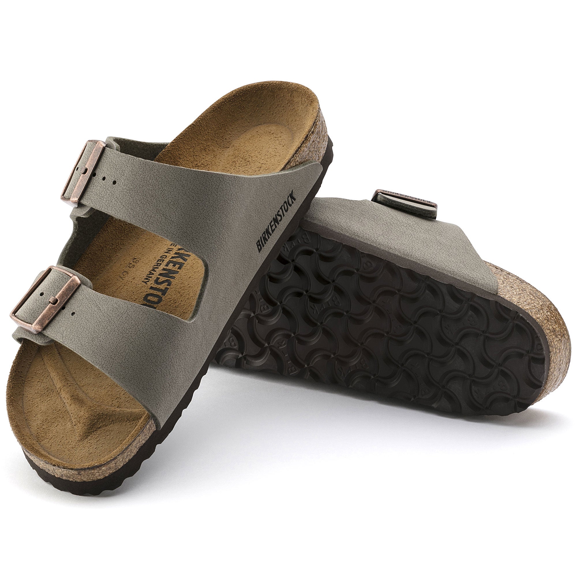 Arizona BirkiBuc in Stone (Classic Footbed - Suede Lined) - Milu James St
