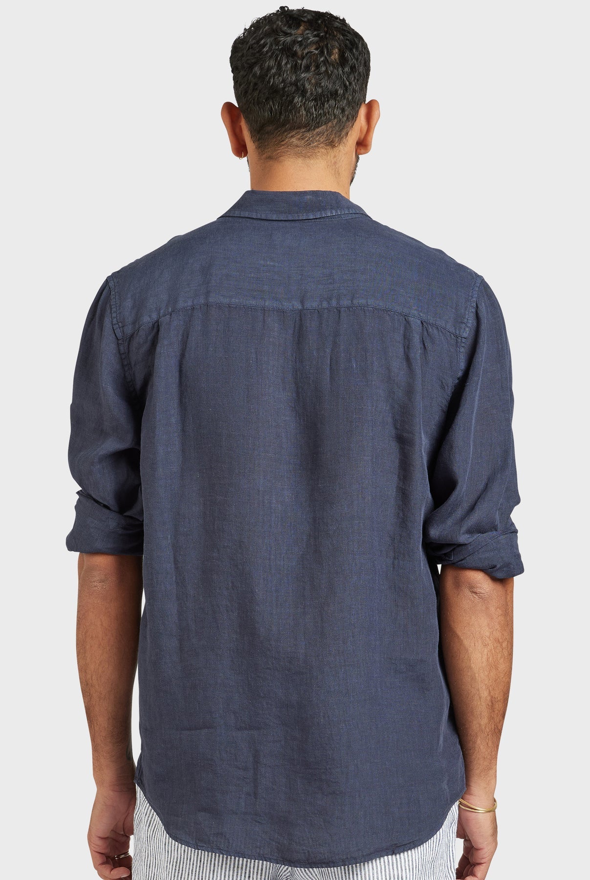 Mick Linen Shirt in Navy