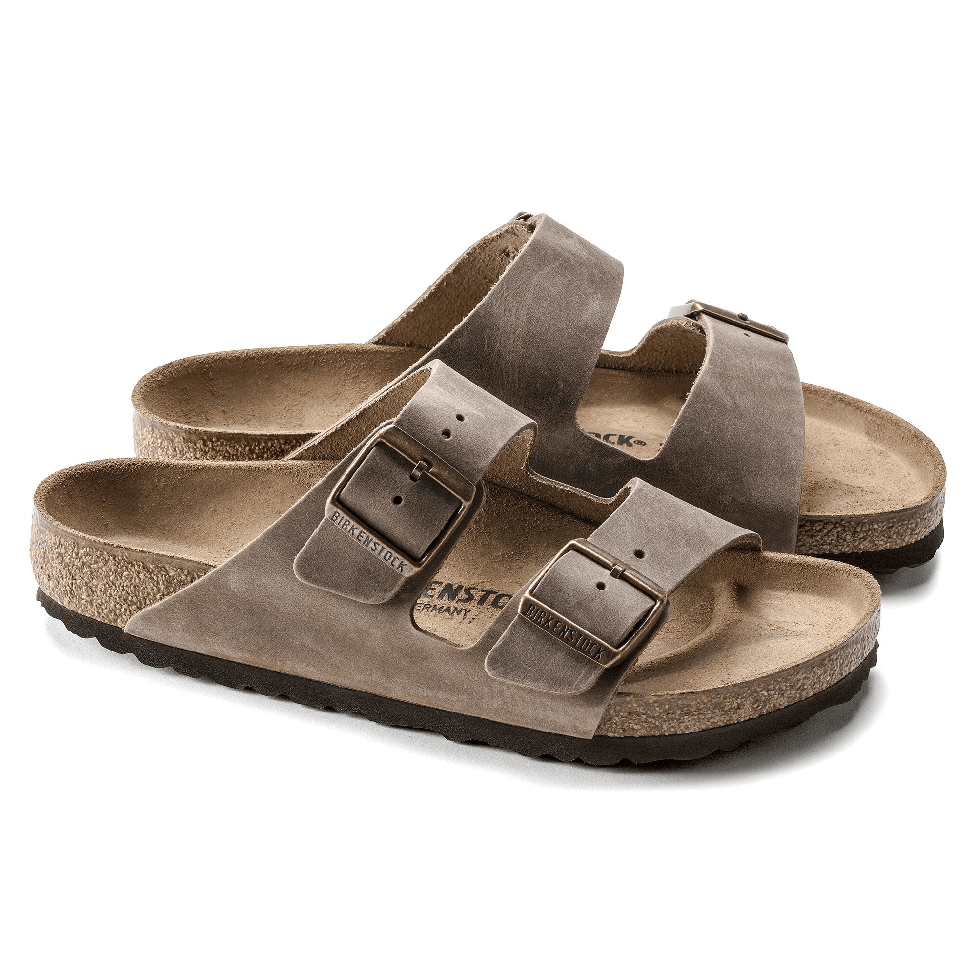 Arizona Oiled Leather in Tabacco Brown (Classic Footbed - Suede Lined) - Milu James St