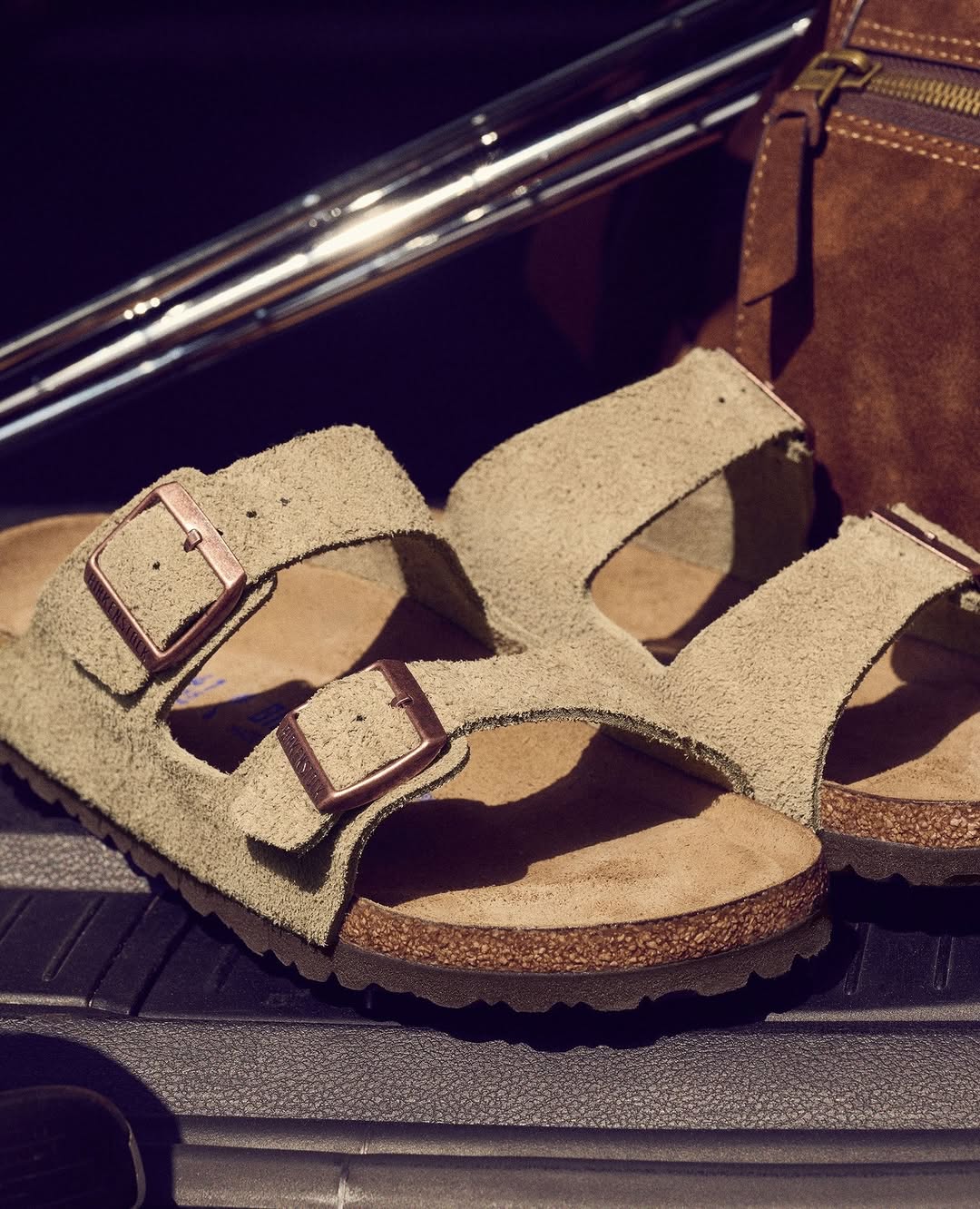 Arizona Suede Leather in Taupe (Soft Footbed - Suede Lined) - Milu James St