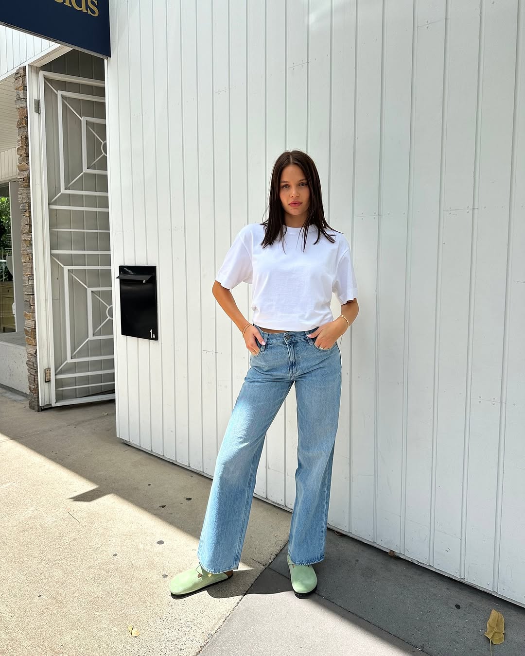 Judee Low Waist Loose Jeans in Faded Brilliant Blue