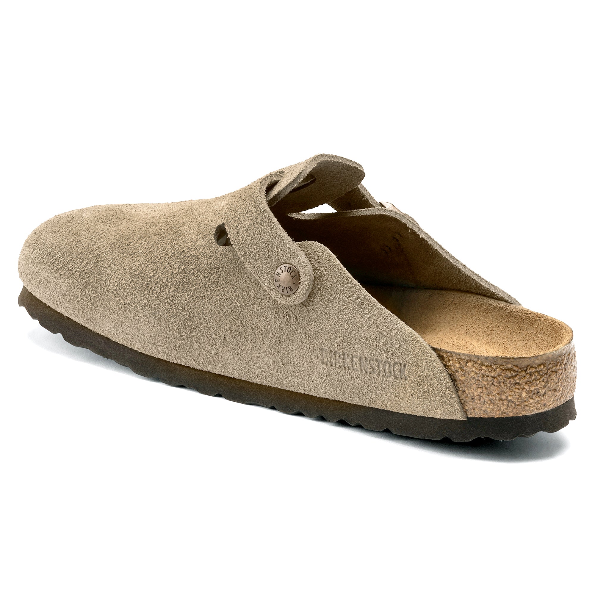 Boston Suede Leather in Taupe (Soft Footbed - Suede Lined)
