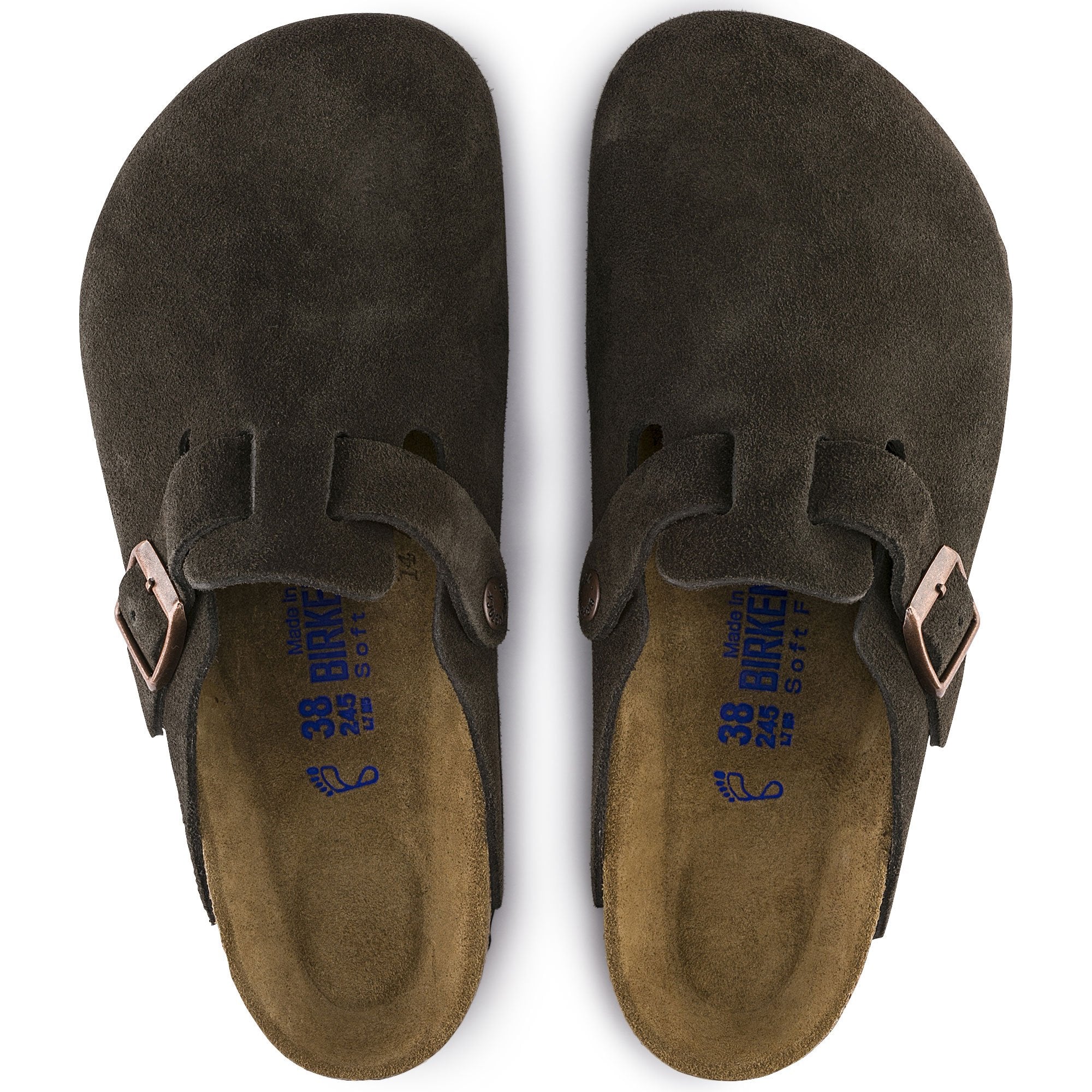 Boston Suede Leather in Mocca (Soft Footbed)