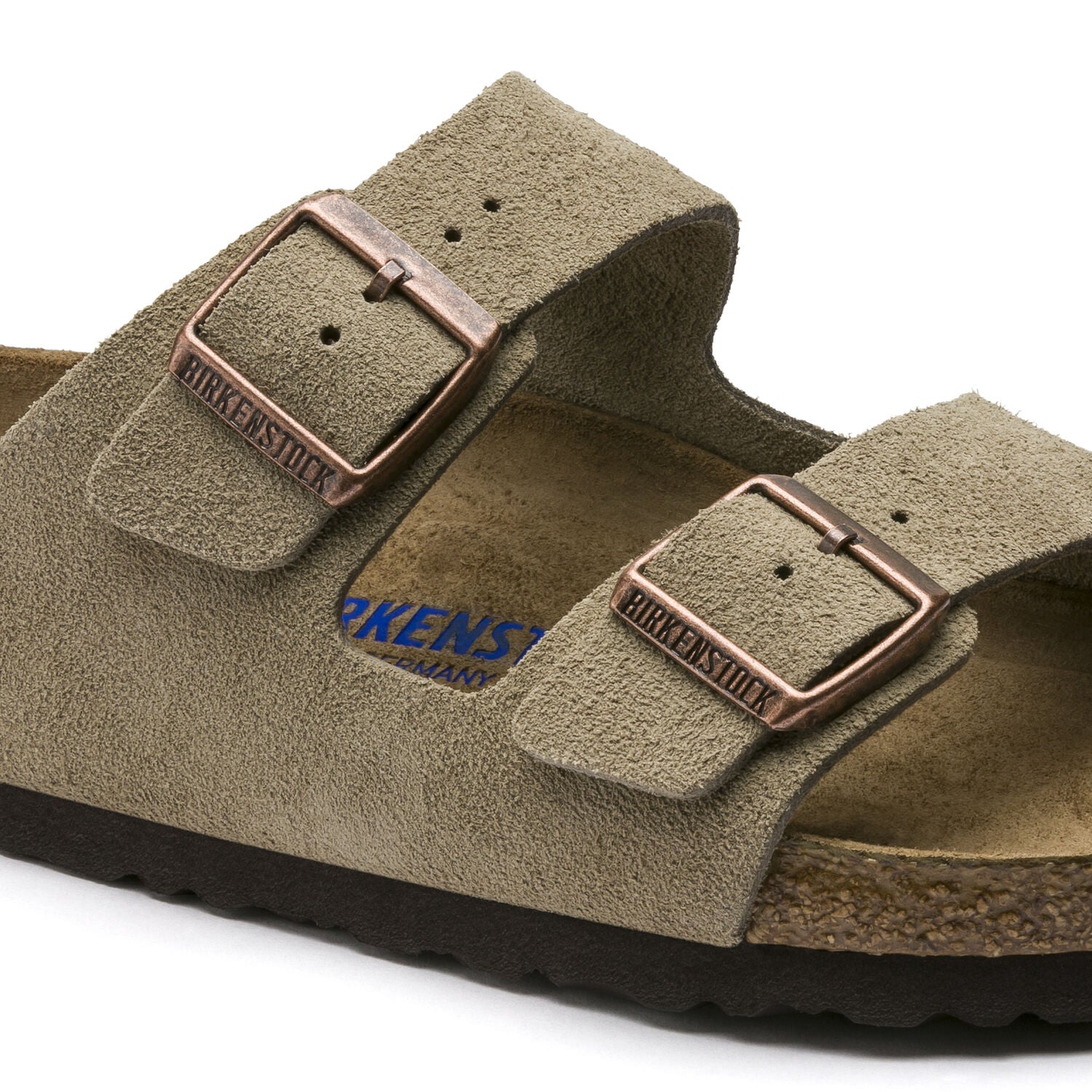 Arizona Suede Leather in Taupe (Soft Footbed - Suede Lined) - Milu James St