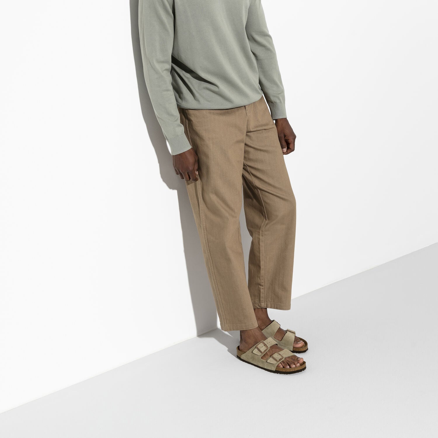 Arizona Suede Leather in Taupe (Soft Footbed - Suede Lined) - Milu James St