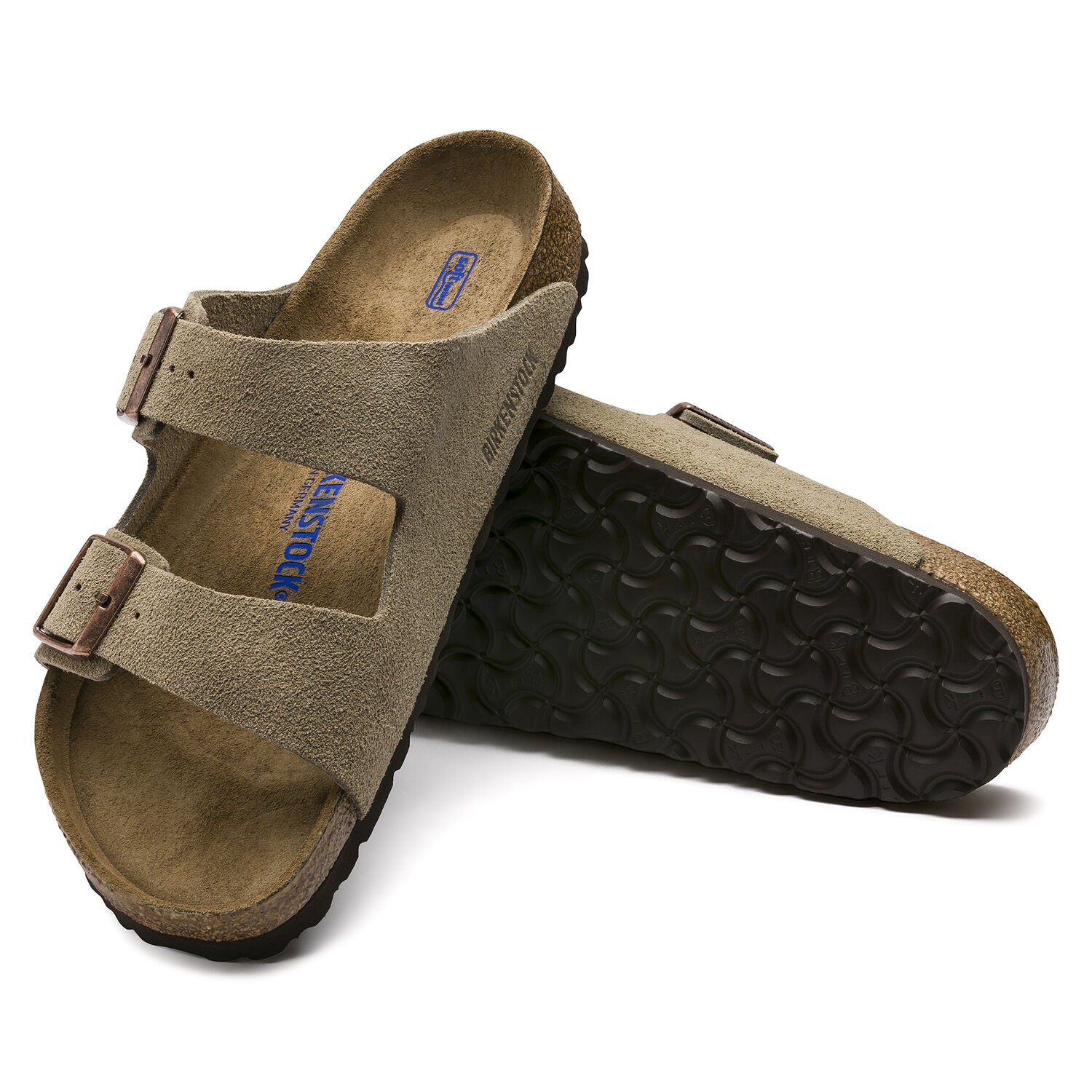 Arizona Suede Leather in Taupe (Soft Footbed - Suede Lined) - Milu James St