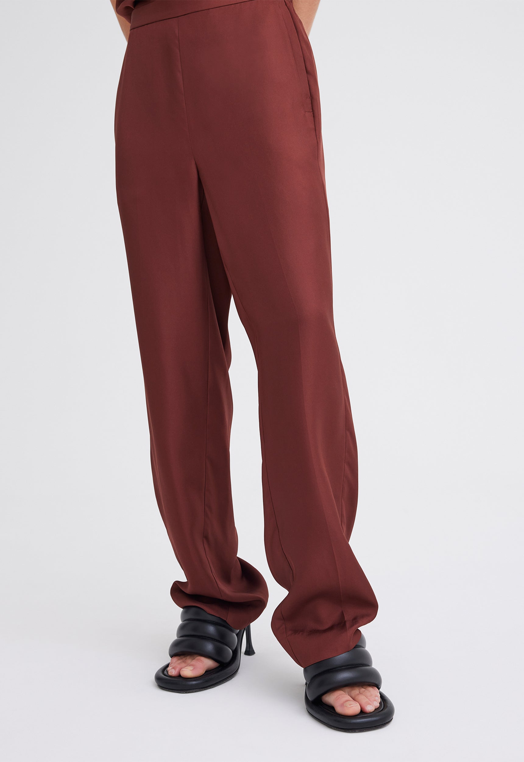 Adara Silk Pant in Burbank Red