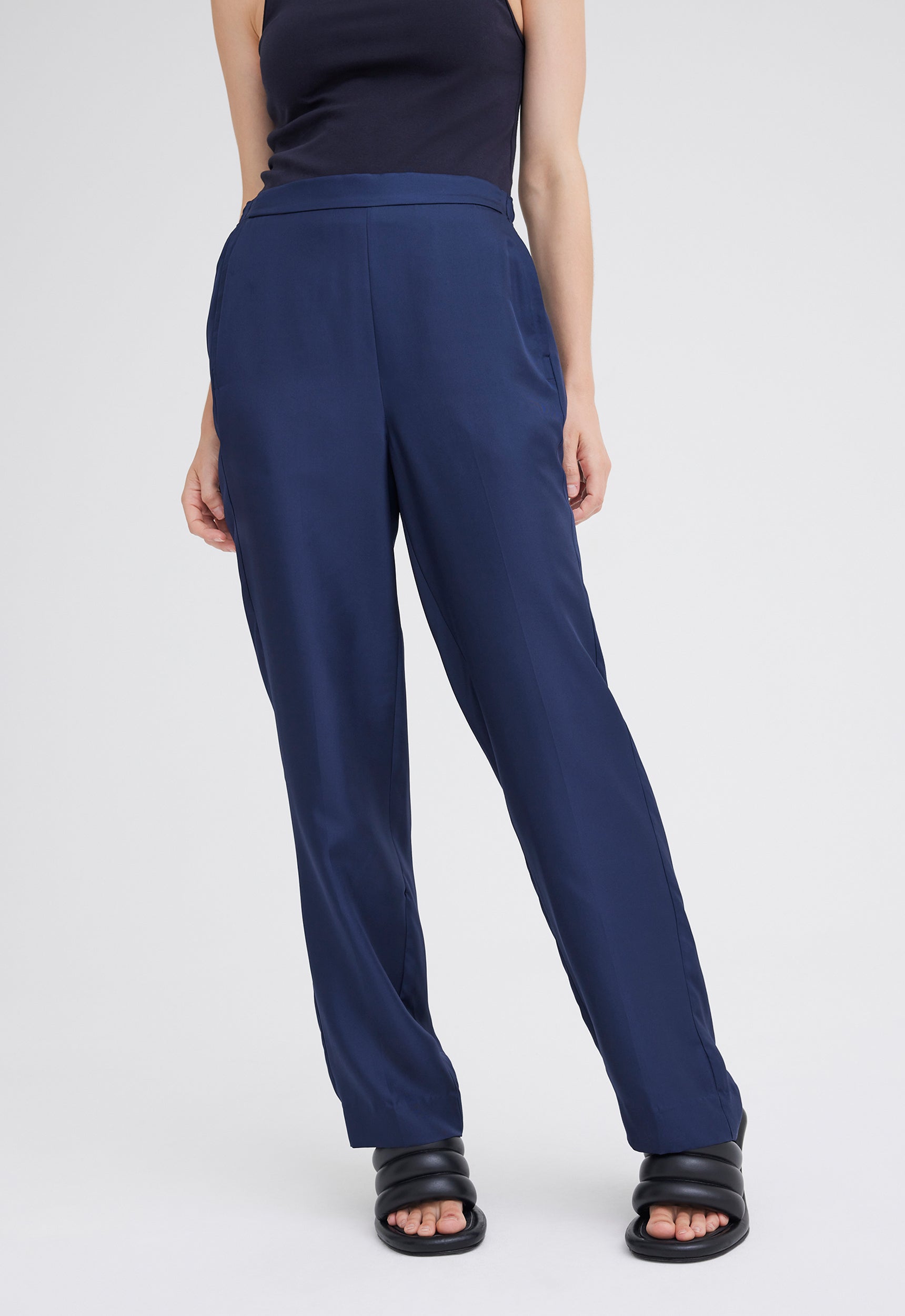 Adara Silk Pant in Skipper Blue