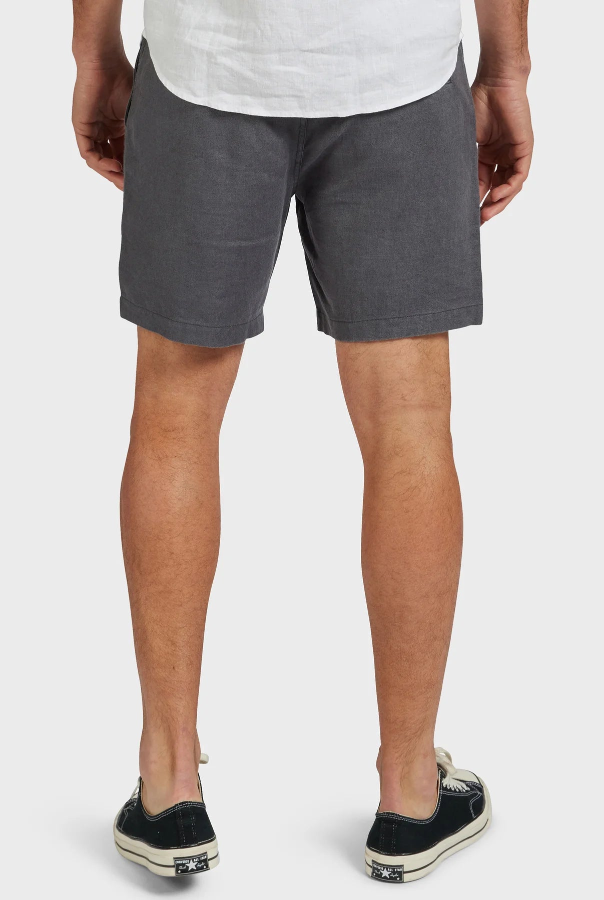 Riviera Linen Short in Charcoal