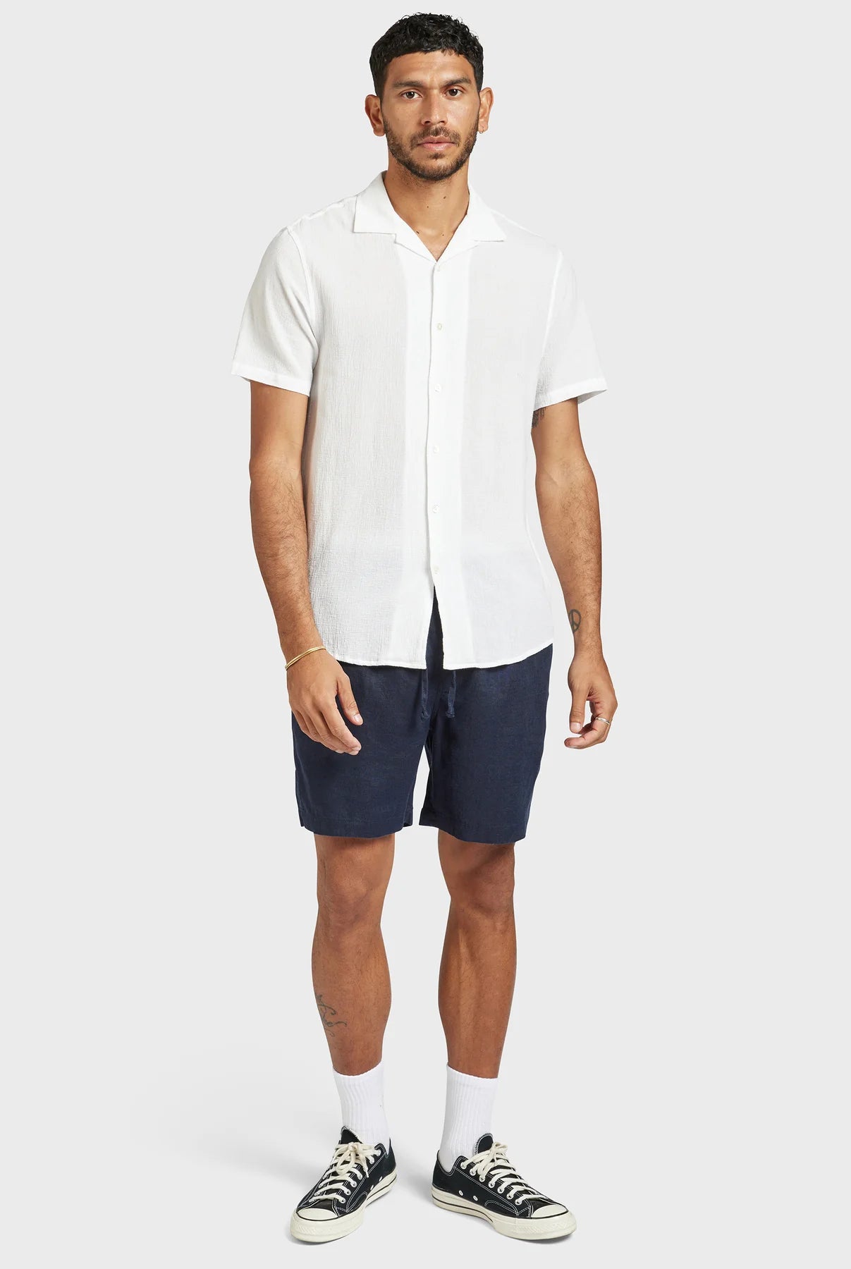 Riviera Linen Short in Navy