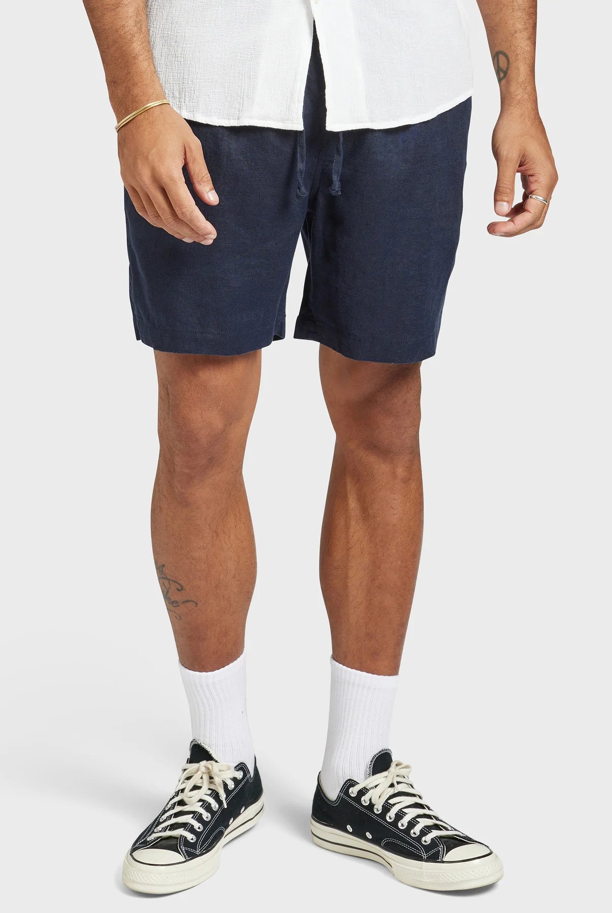 Riviera Linen Short in Navy
