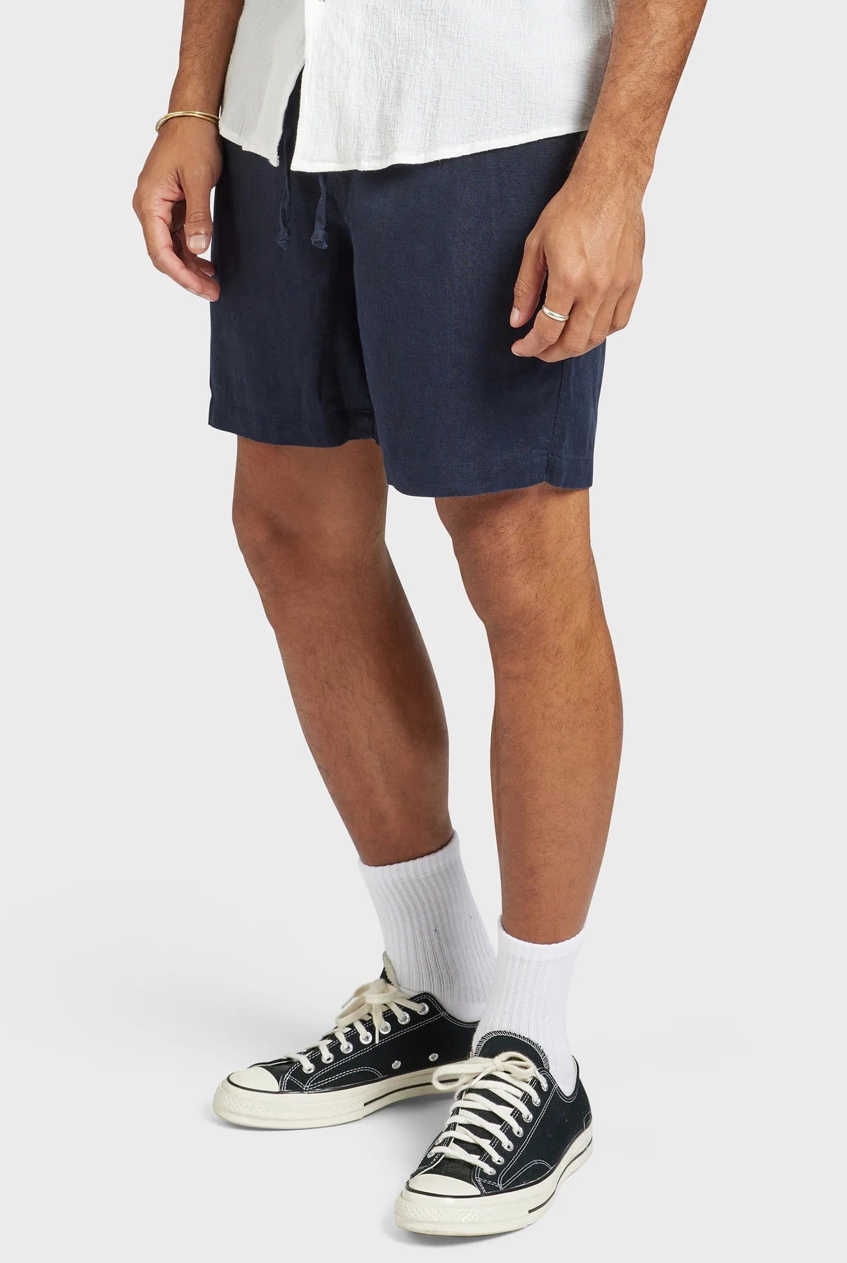 Riviera Linen Short in Navy
