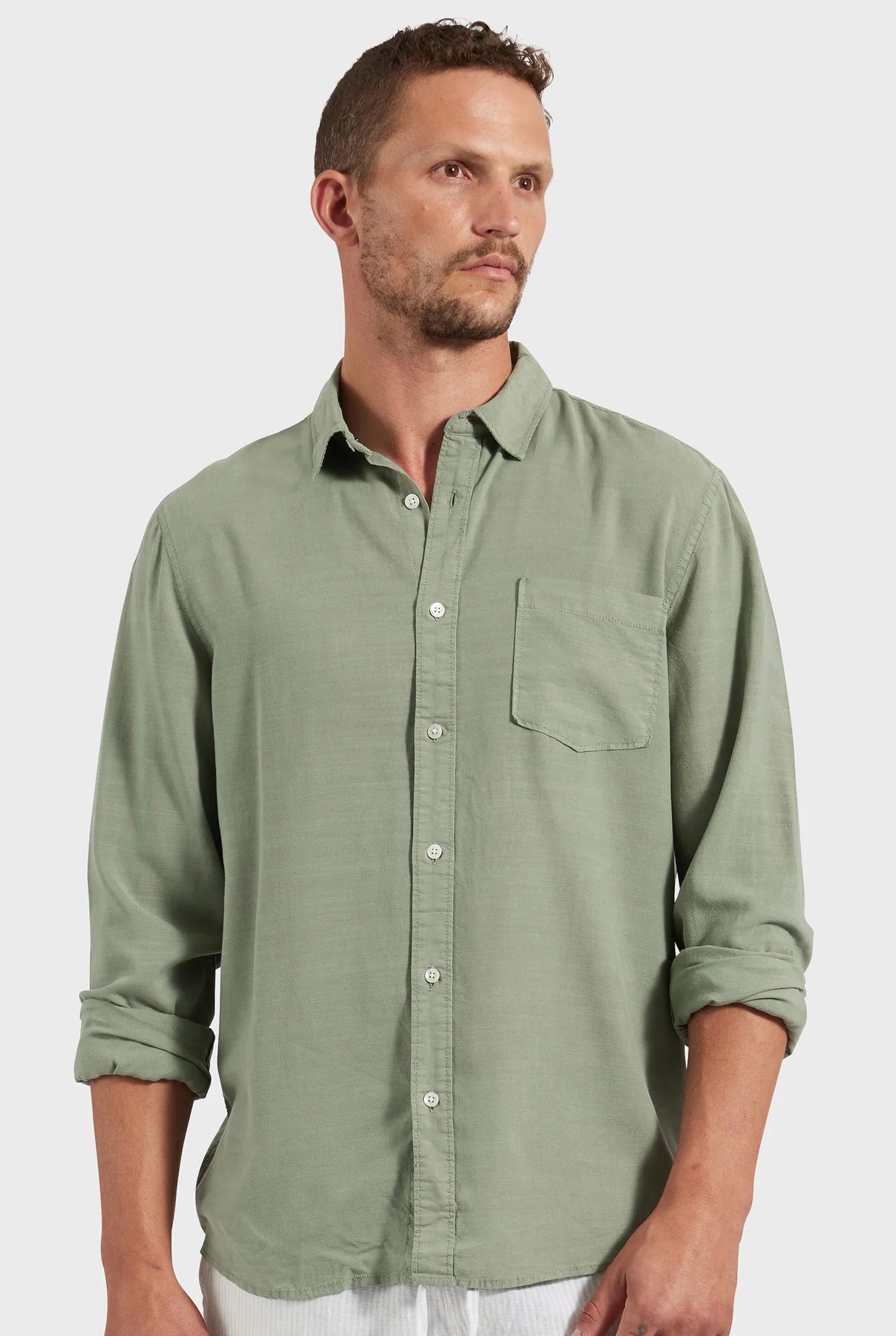 Burton Shirt in Jasper Green