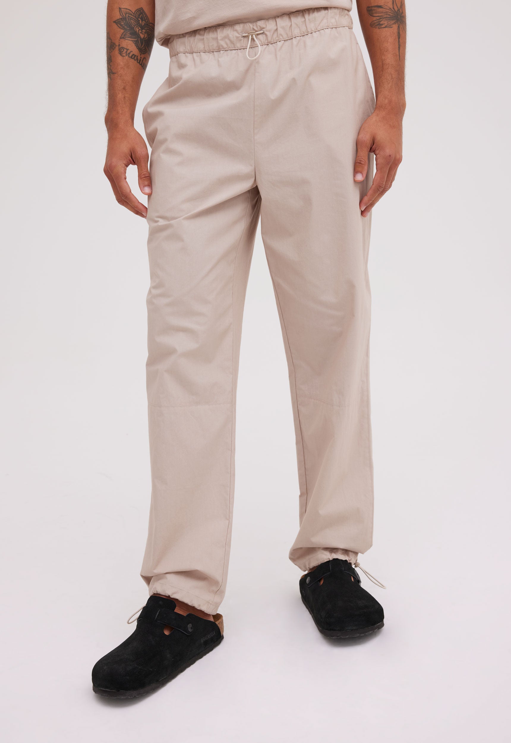 Denman Cotton Pant in Stone Neutral