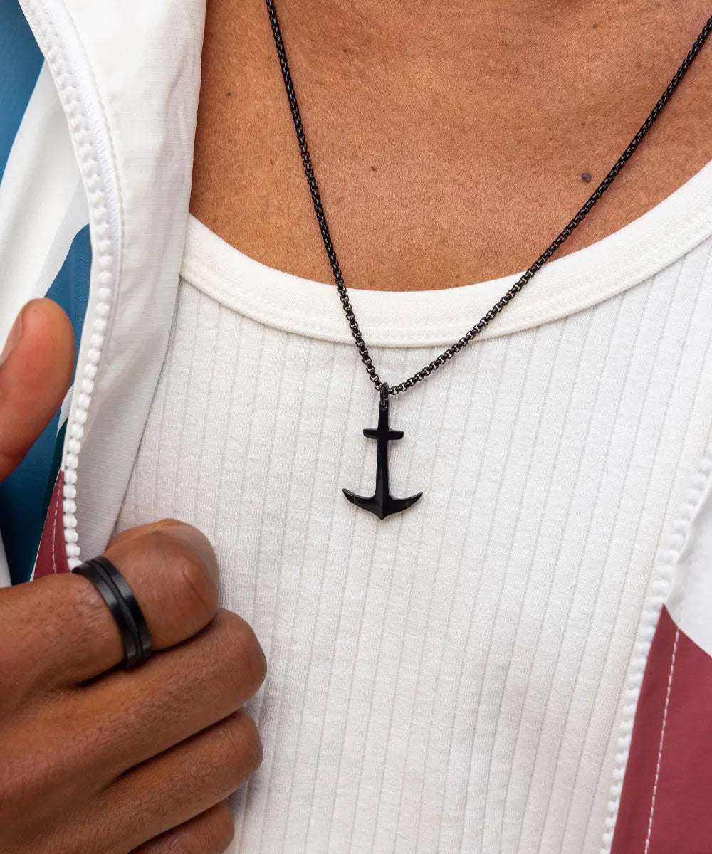 Anchor Necklace (Black)